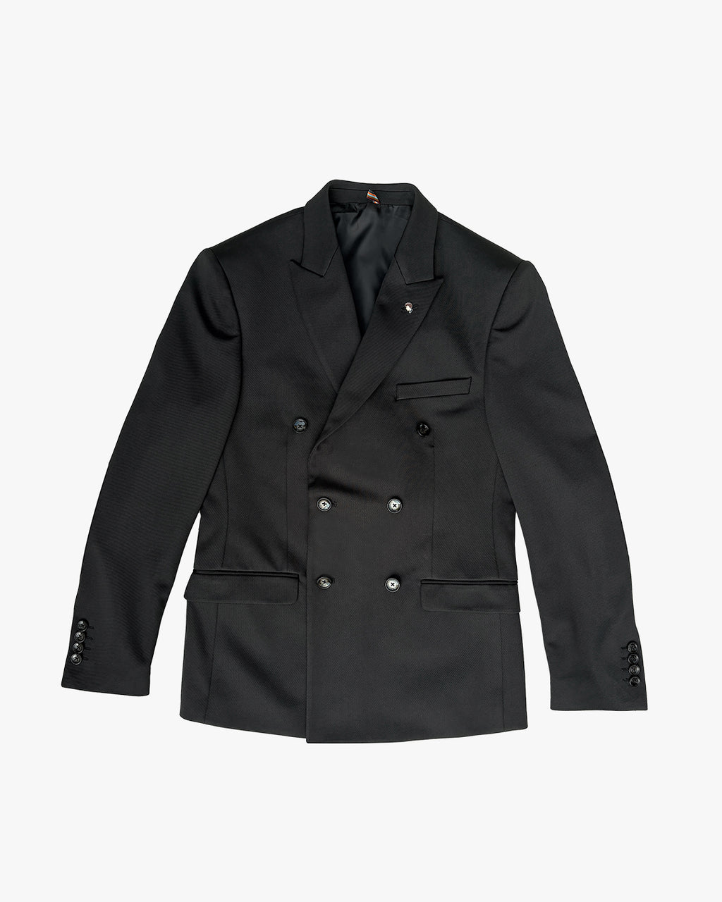 Bare Brown Double Breasted Knit Blazer - Black
