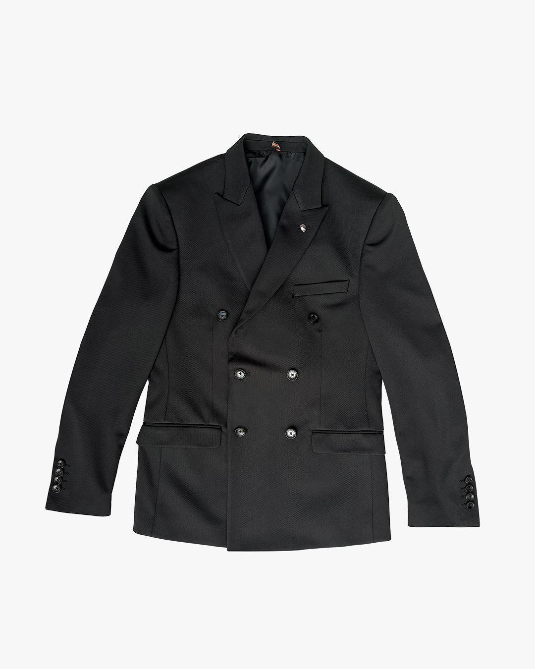 Bare Brown Double Breasted Knit Blazer - Black