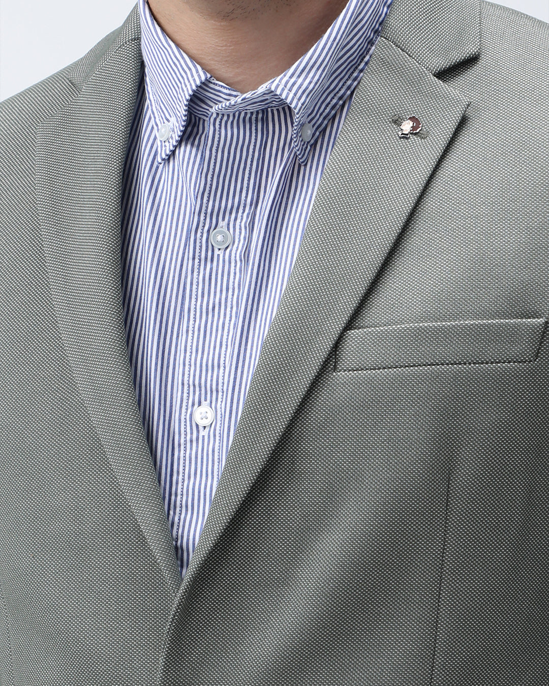 Bare Brown Knit Blazer - Green