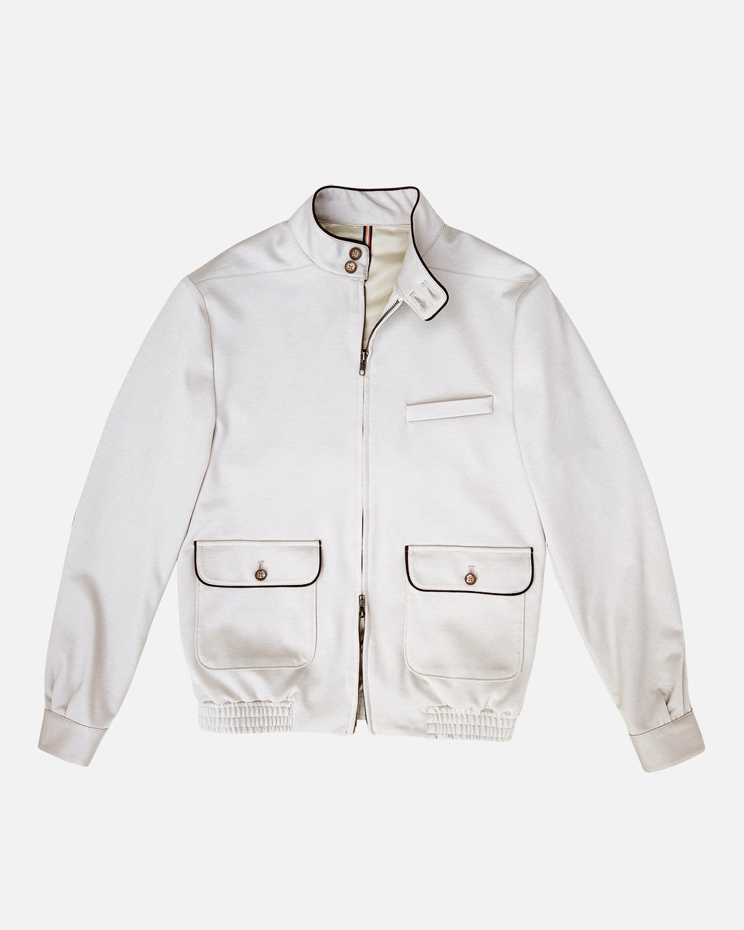 Bare Brown Slim Fit Jacket with Suede Detailing & Elbow Patch - Beige