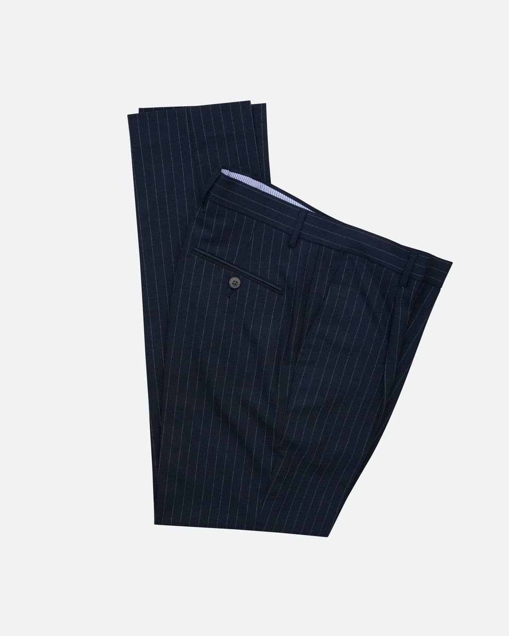 Bare Brown Relax Fit  Stripe Trouser - Navy