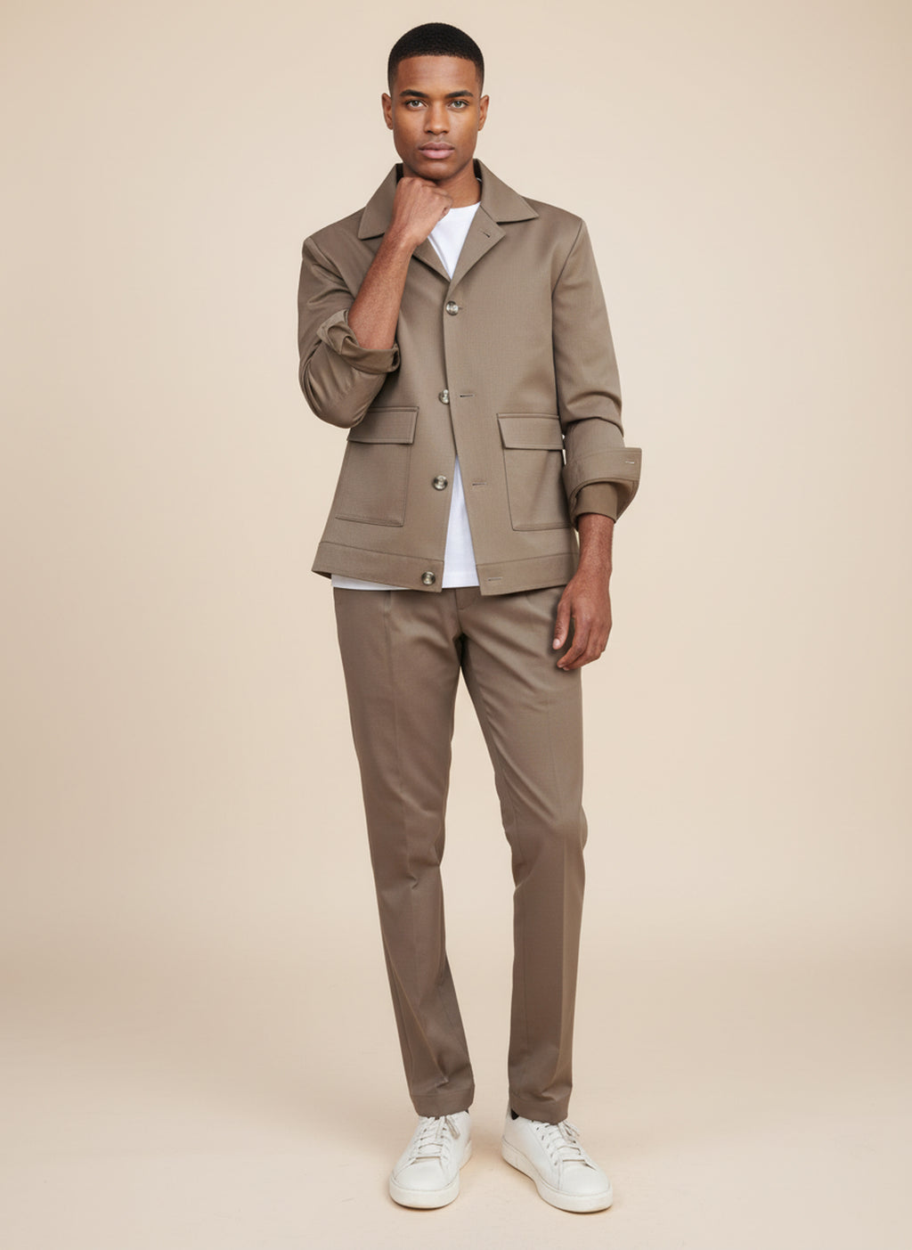 Bare Brown Shacket - Khaki