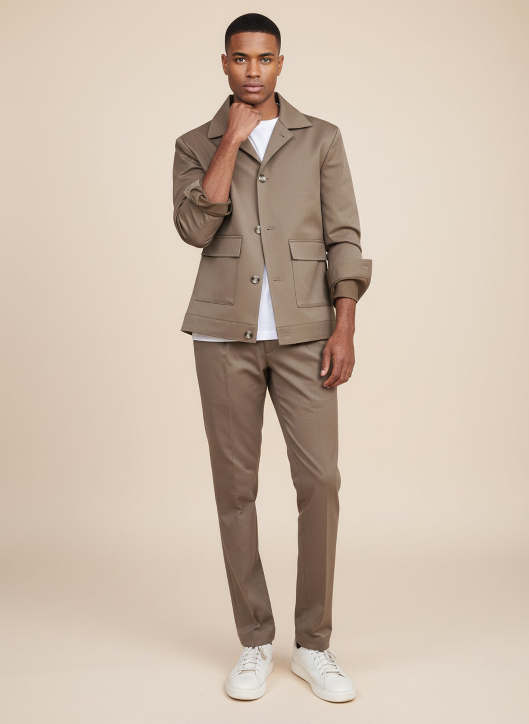 Bare Brown Shacket - Khaki