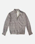 Bare Brown Checkered Bomber Jacket with 2 way Zipper - Brown
