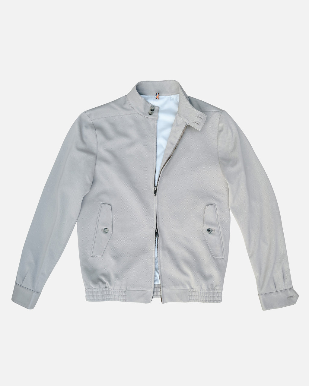 Bare Brown Slim Fit Knit Bomber Jacket - Taupe