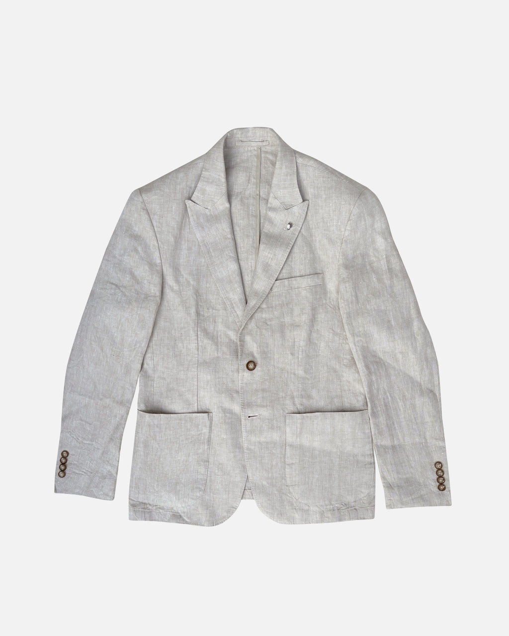Bare Brown Linen Blazer - Beige