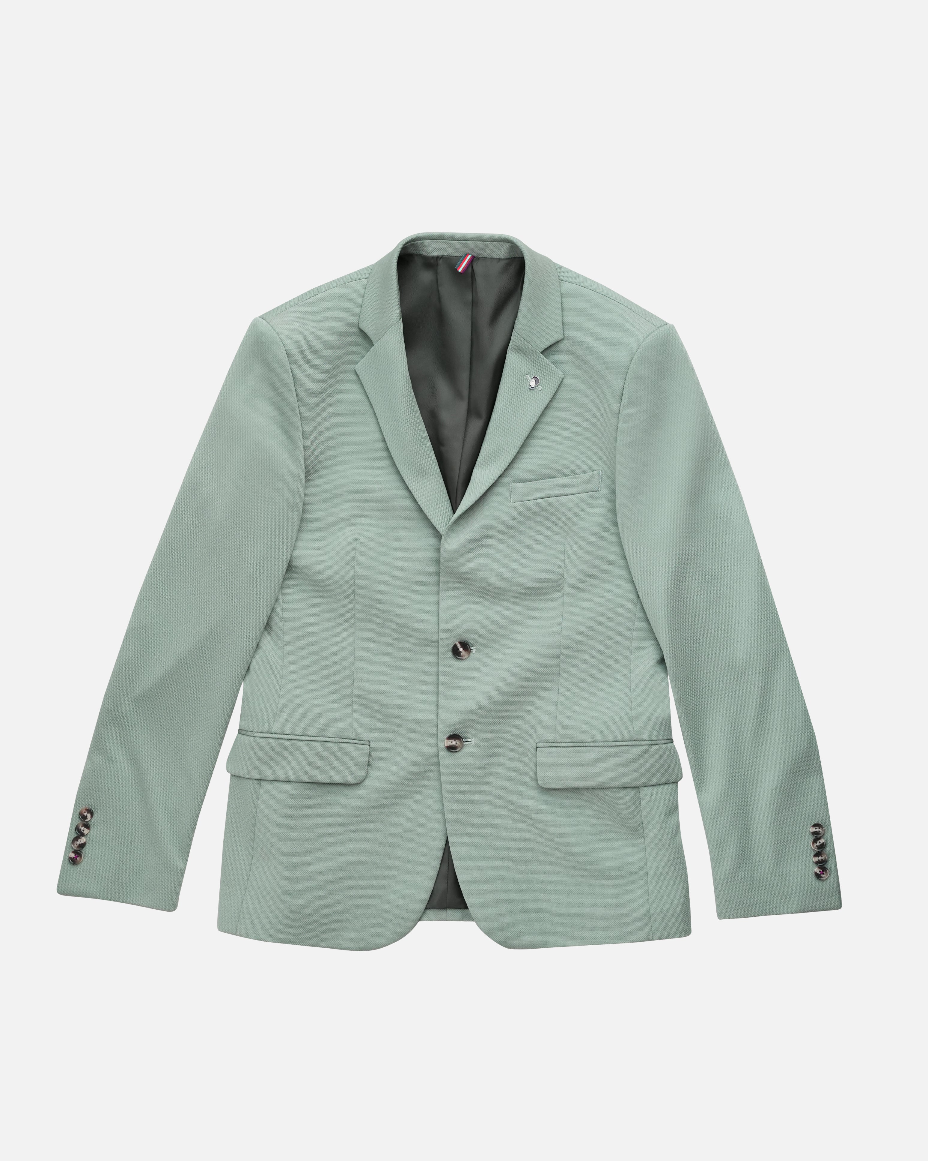 BARE BROWN KNIT BLAZER - SAGE