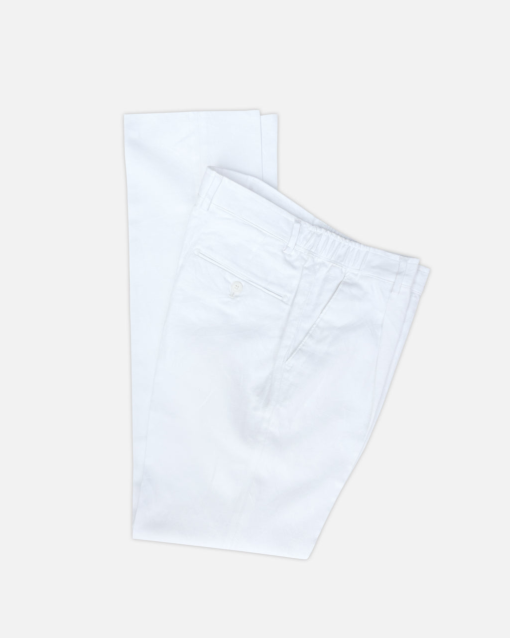 Bare Brown Relax Fit Trouser with Side Elastic - White