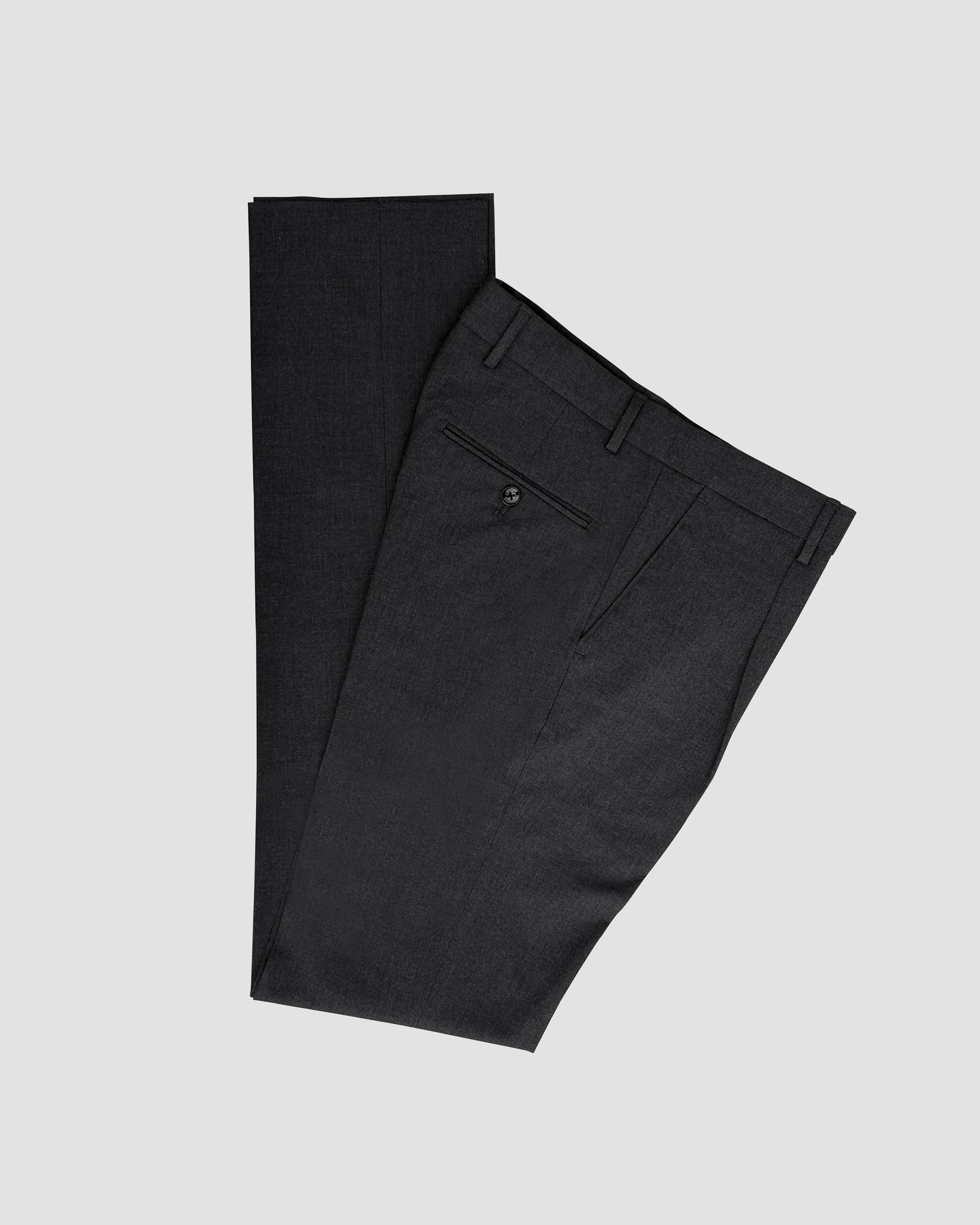 Bare Brown Slim Fit Trouser - Dark Grey
