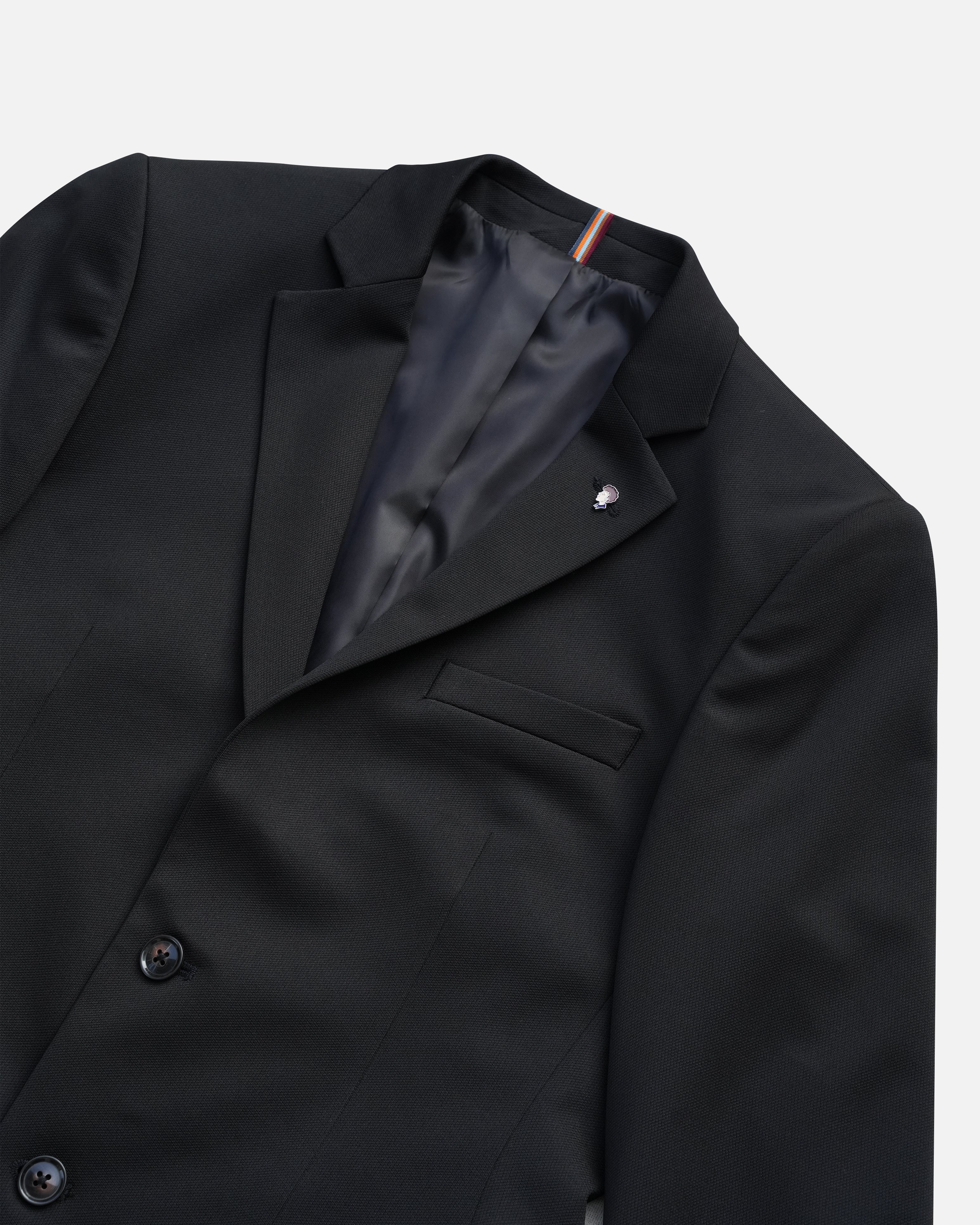 Bare Brown Knit Blazer - Black