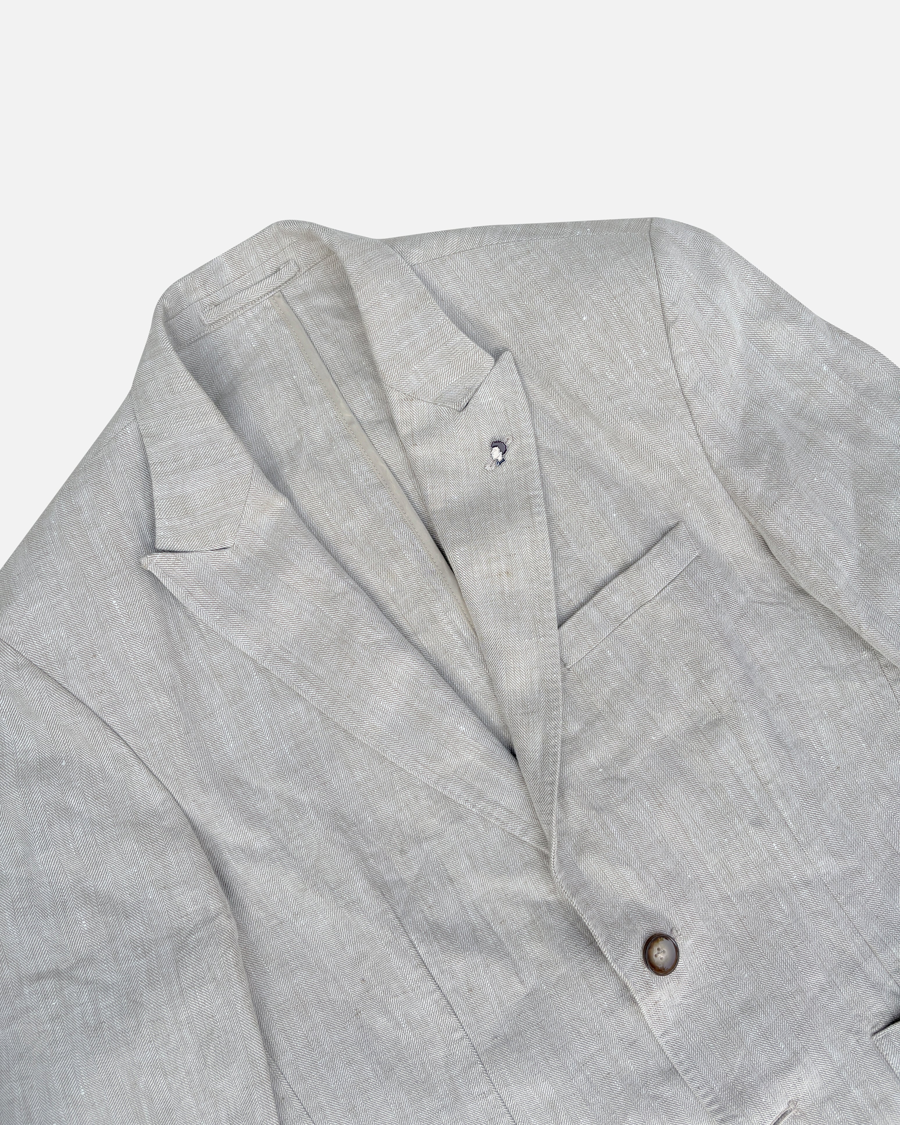 Bare Brown Linen Blazer - Beige