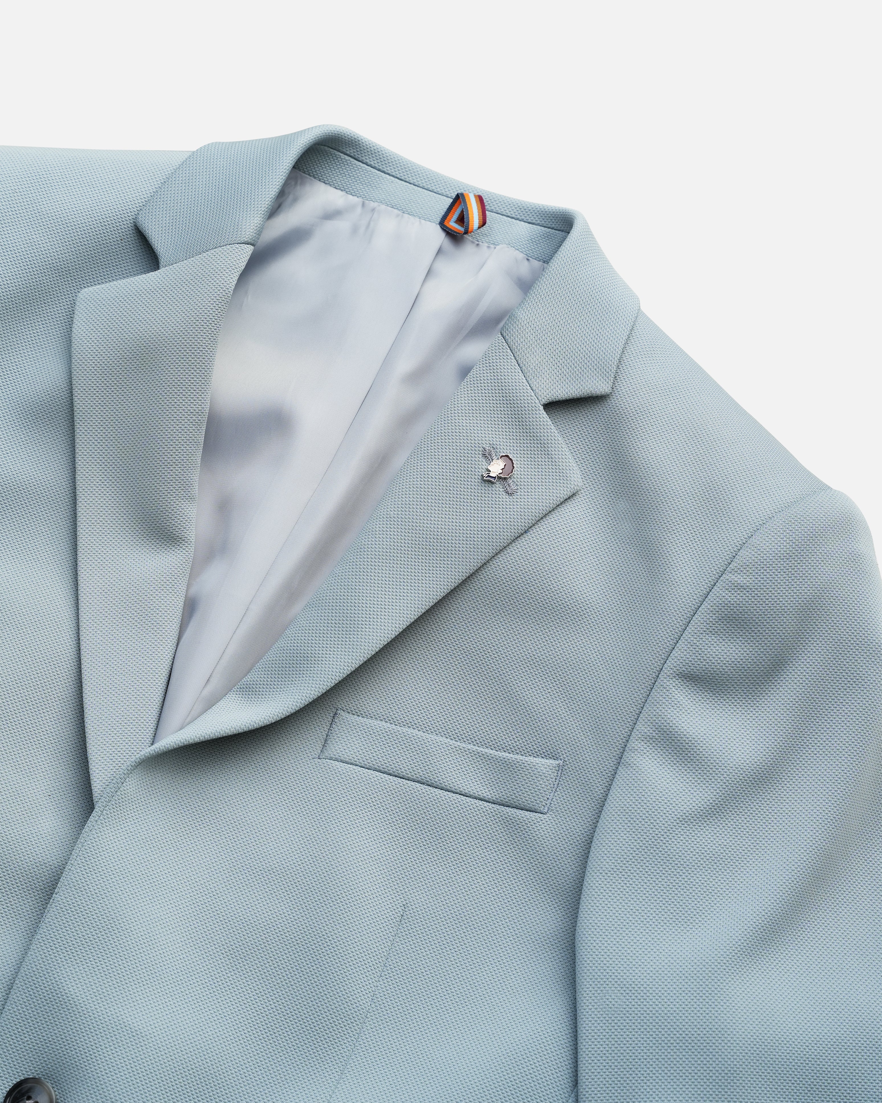 BARE BROWN KNIT BLAZER - TEAL