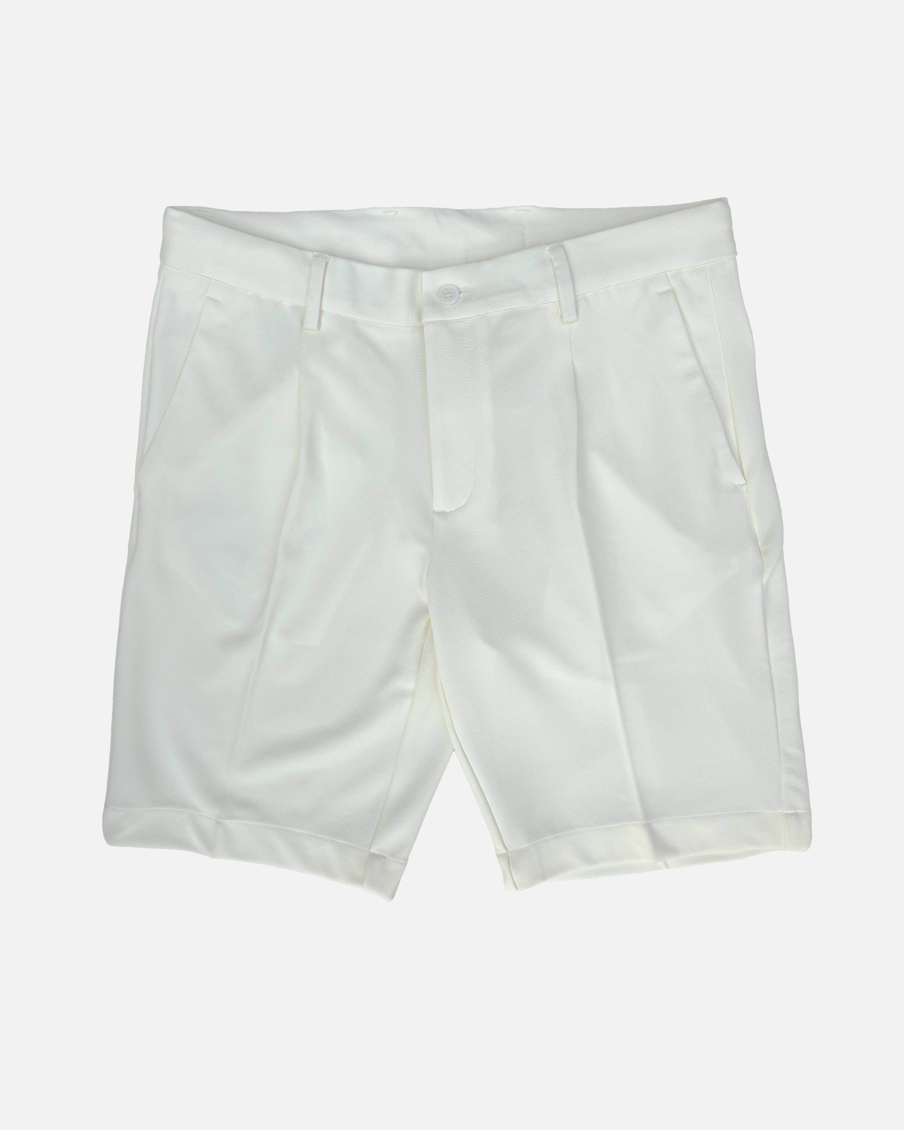 Bare Brown Knit Shorts - Off White