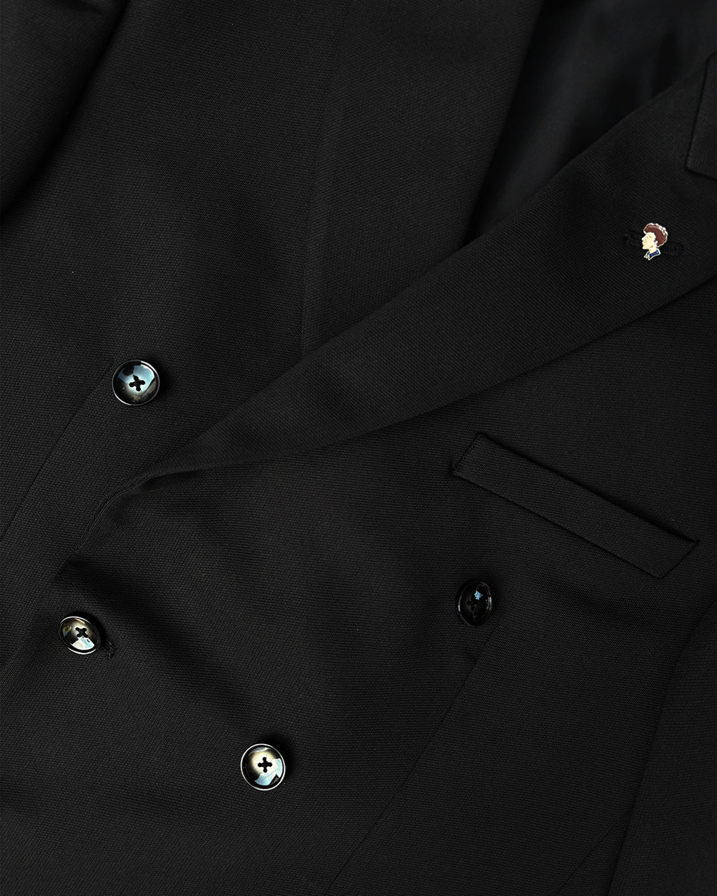 Bare Brown Double Breasted Knit Blazer - Black