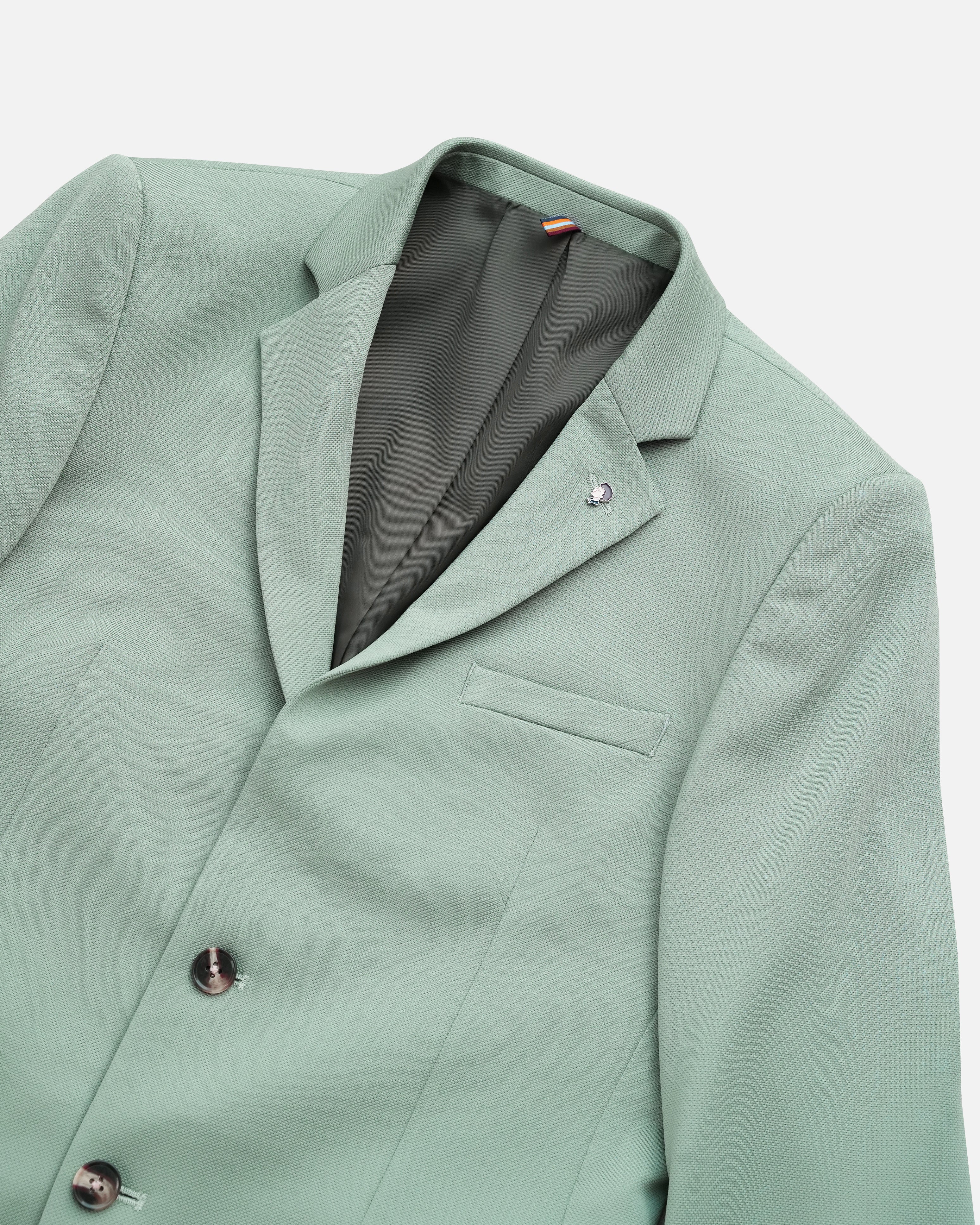 BARE BROWN KNIT BLAZER - SAGE