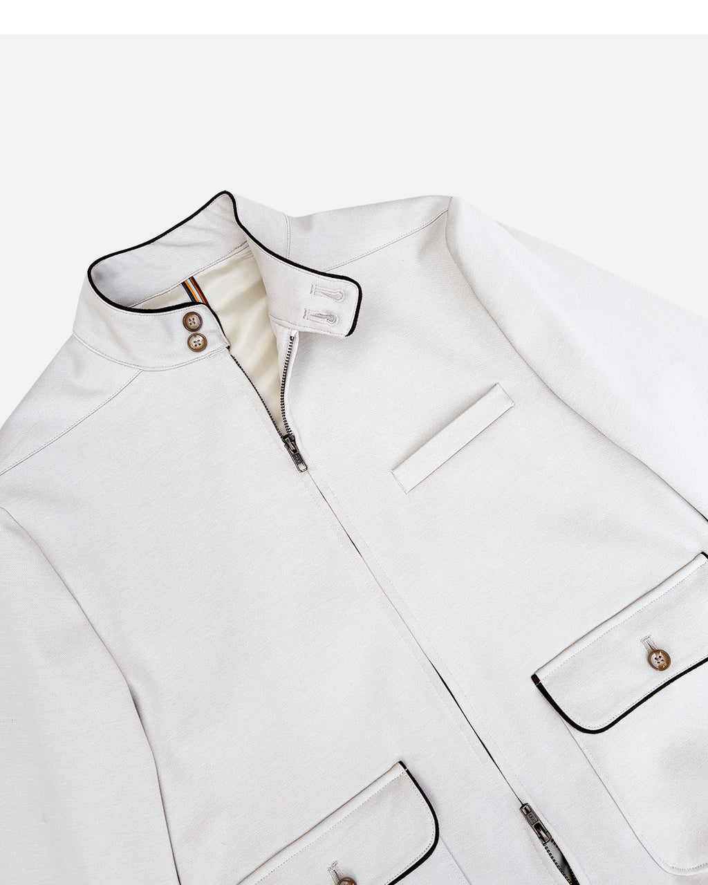 Bare Brown Slim Fit Jacket with Suede Detailing & Elbow Patch - Beige