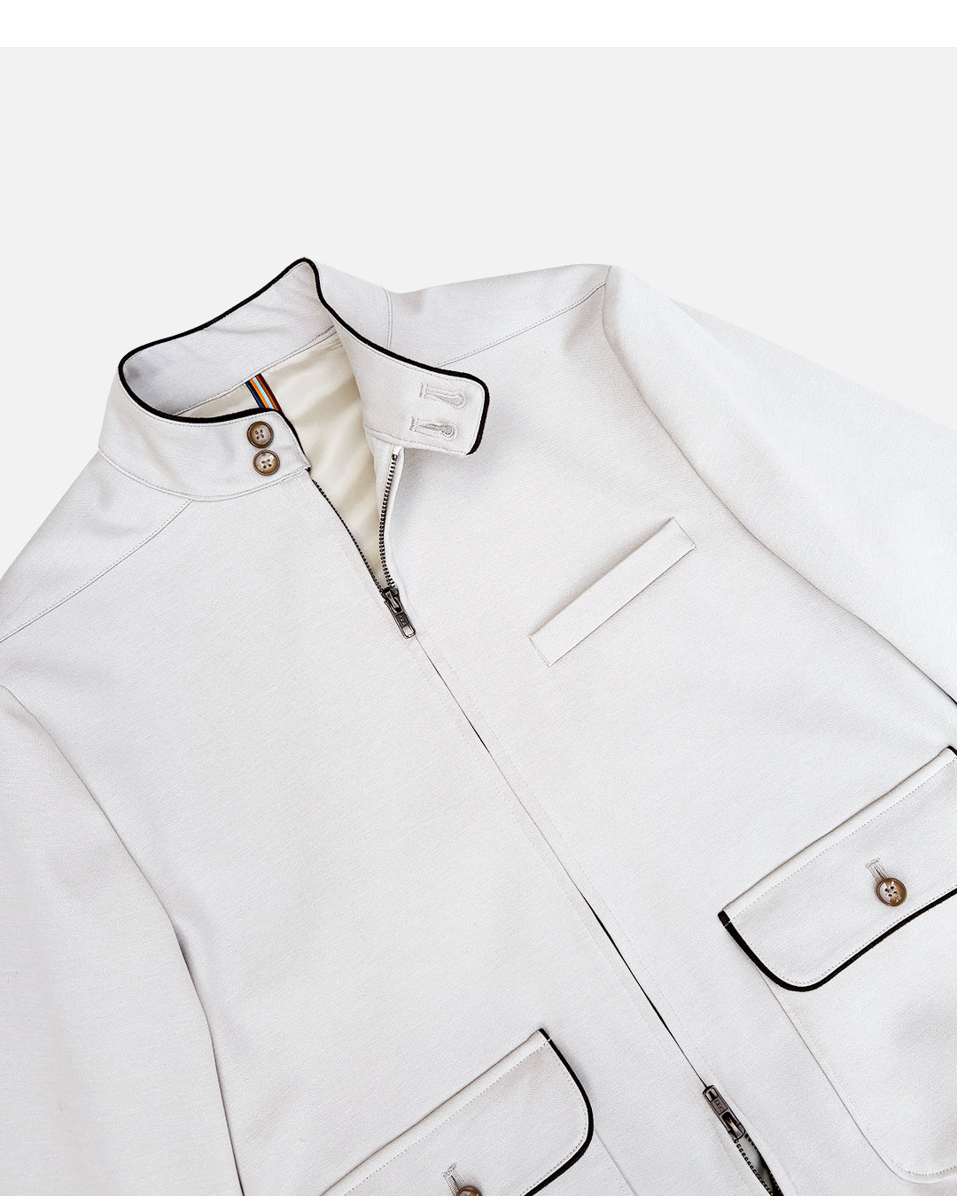 Bare Brown Slim Fit Jacket with Suede Detailing & Elbow Patch - Beige