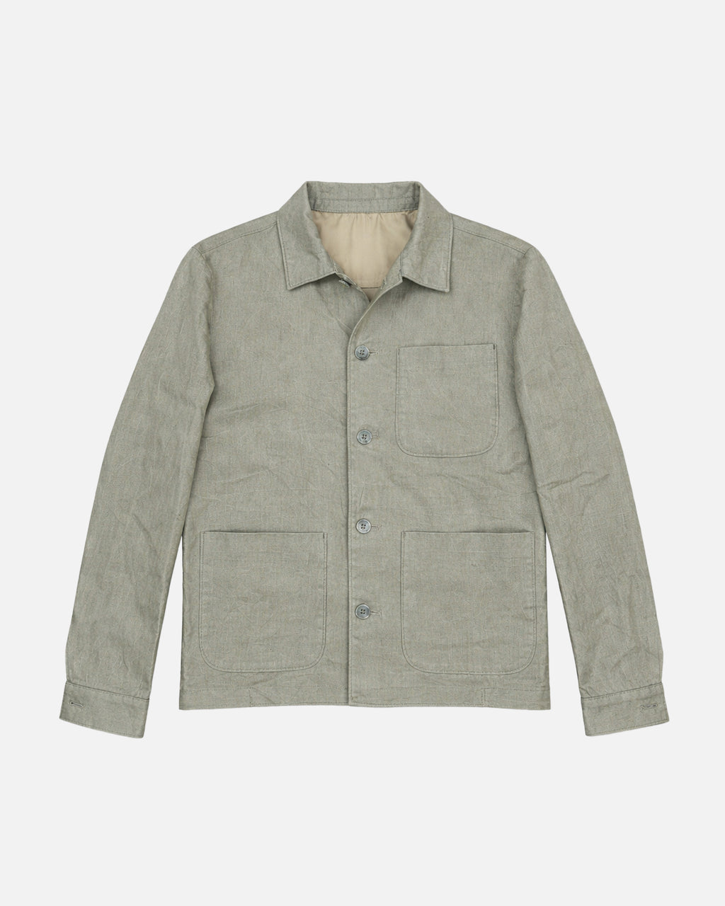Bare Brown Linen Shacket - Olive