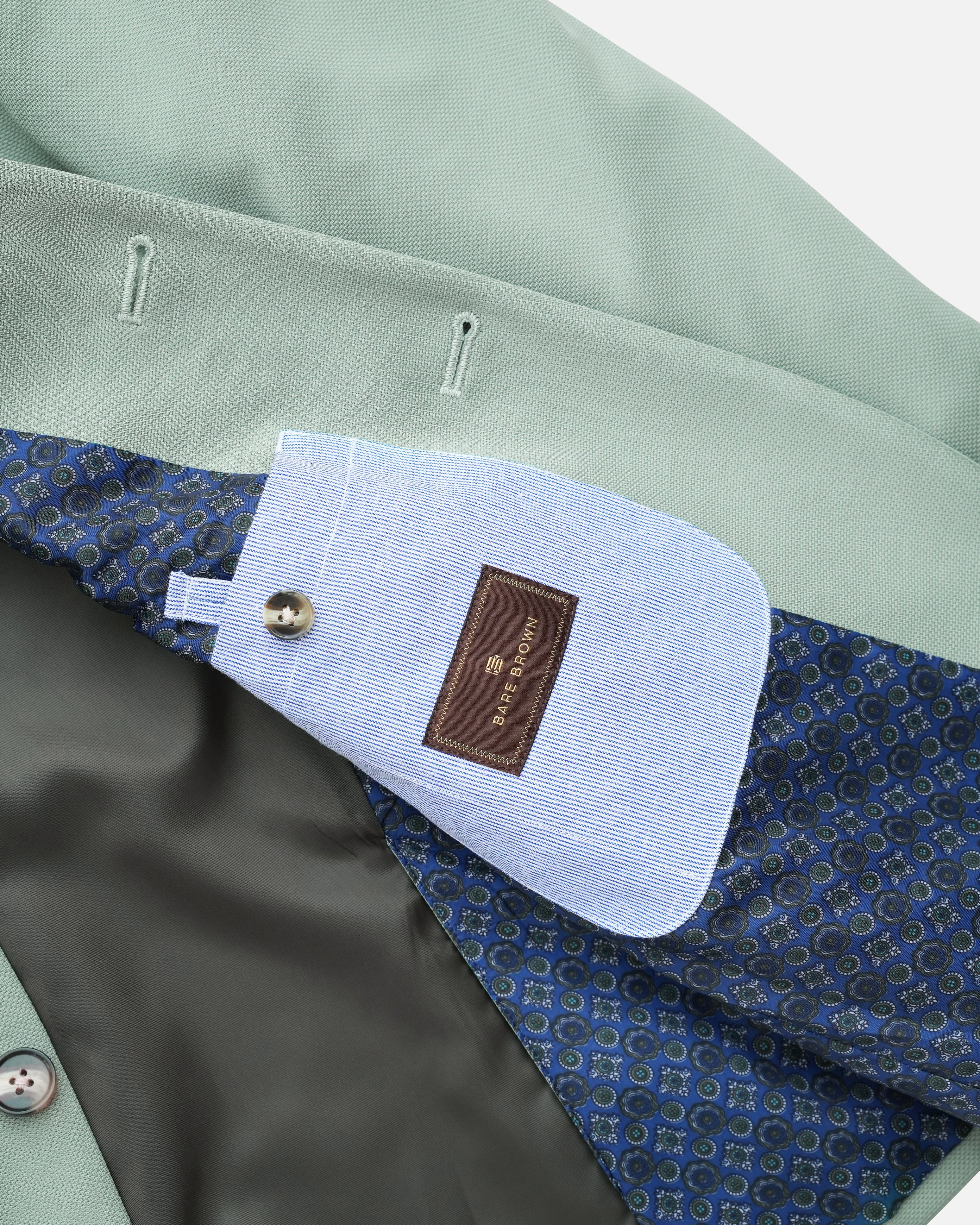 BARE BROWN KNIT BLAZER - SAGE