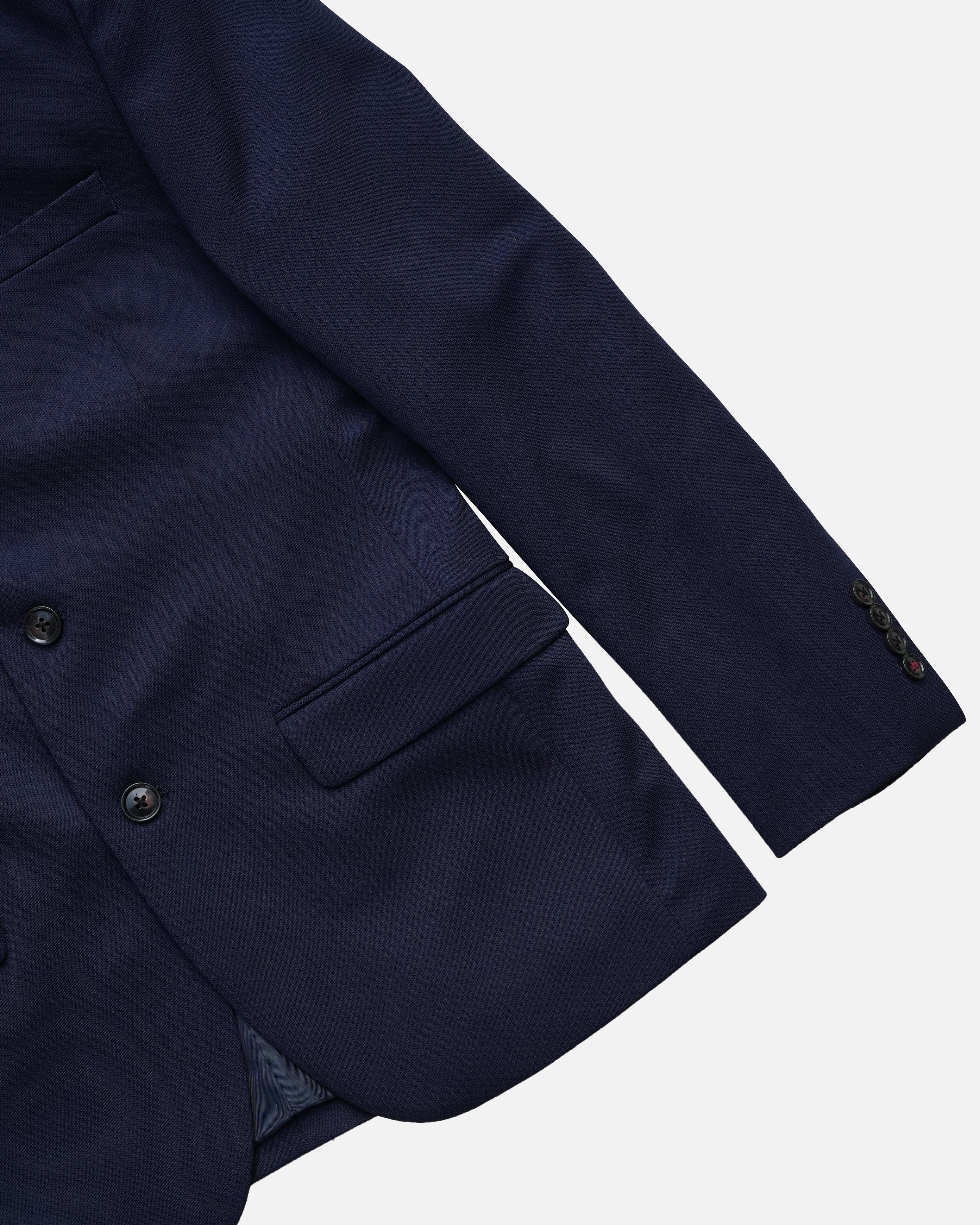 Bare Brown Knit Blazer - Navy