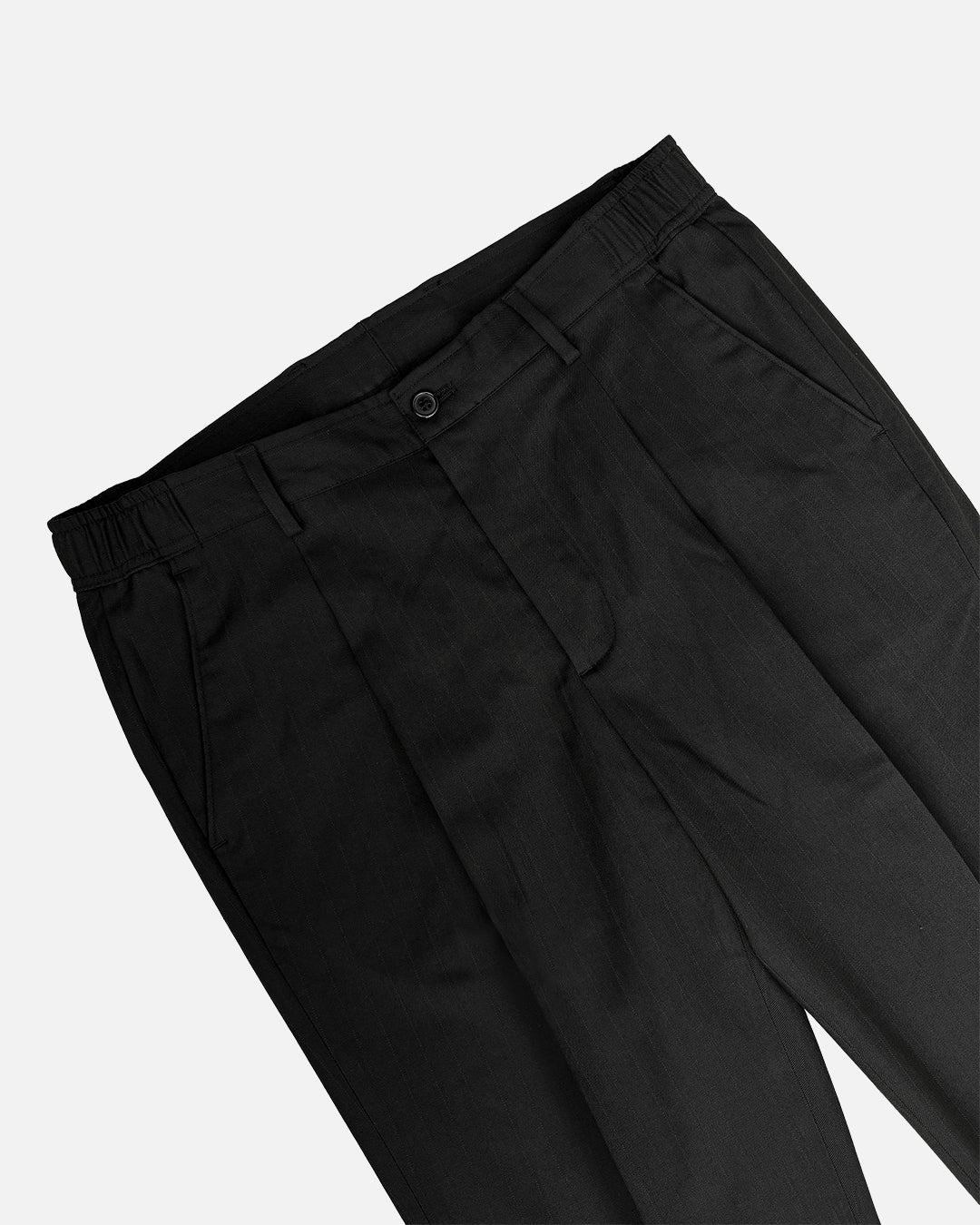 Bare Brown Relax Fit Trouser with side Elastic - Black