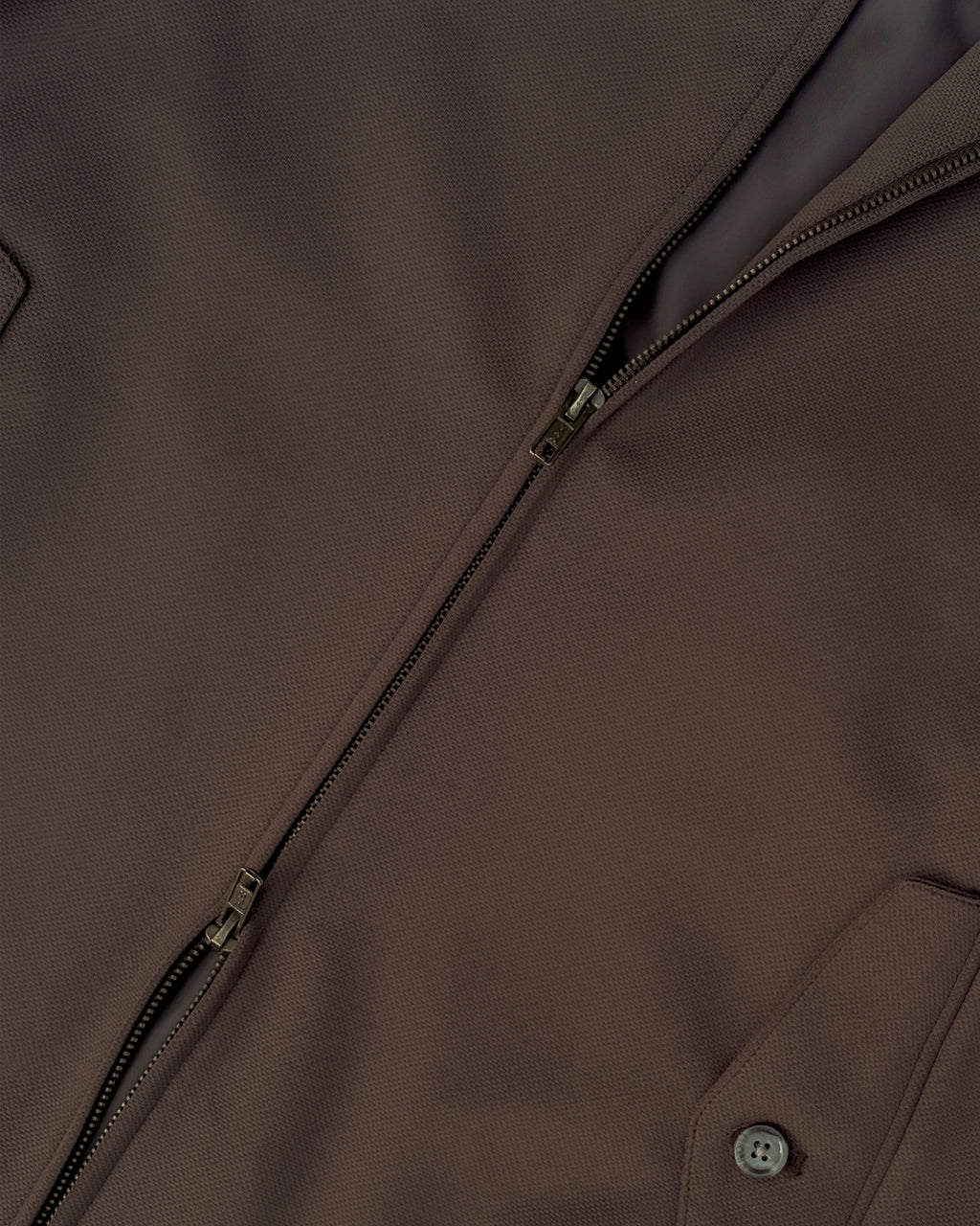 Bare Brown Slim Fit Knit Bomber Jacket - Brown