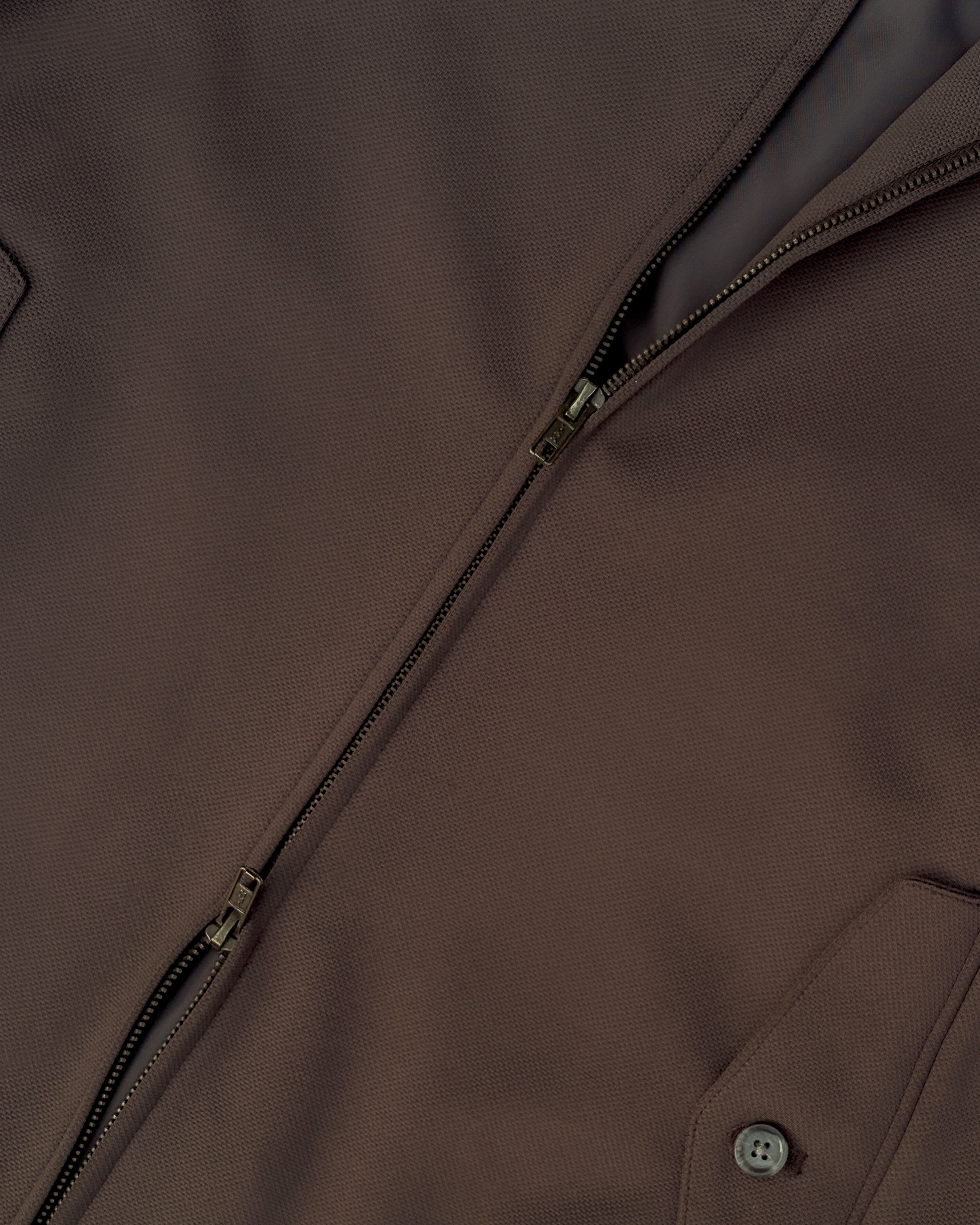 Bare Brown Slim Fit Knit Bomber Jacket - Brown