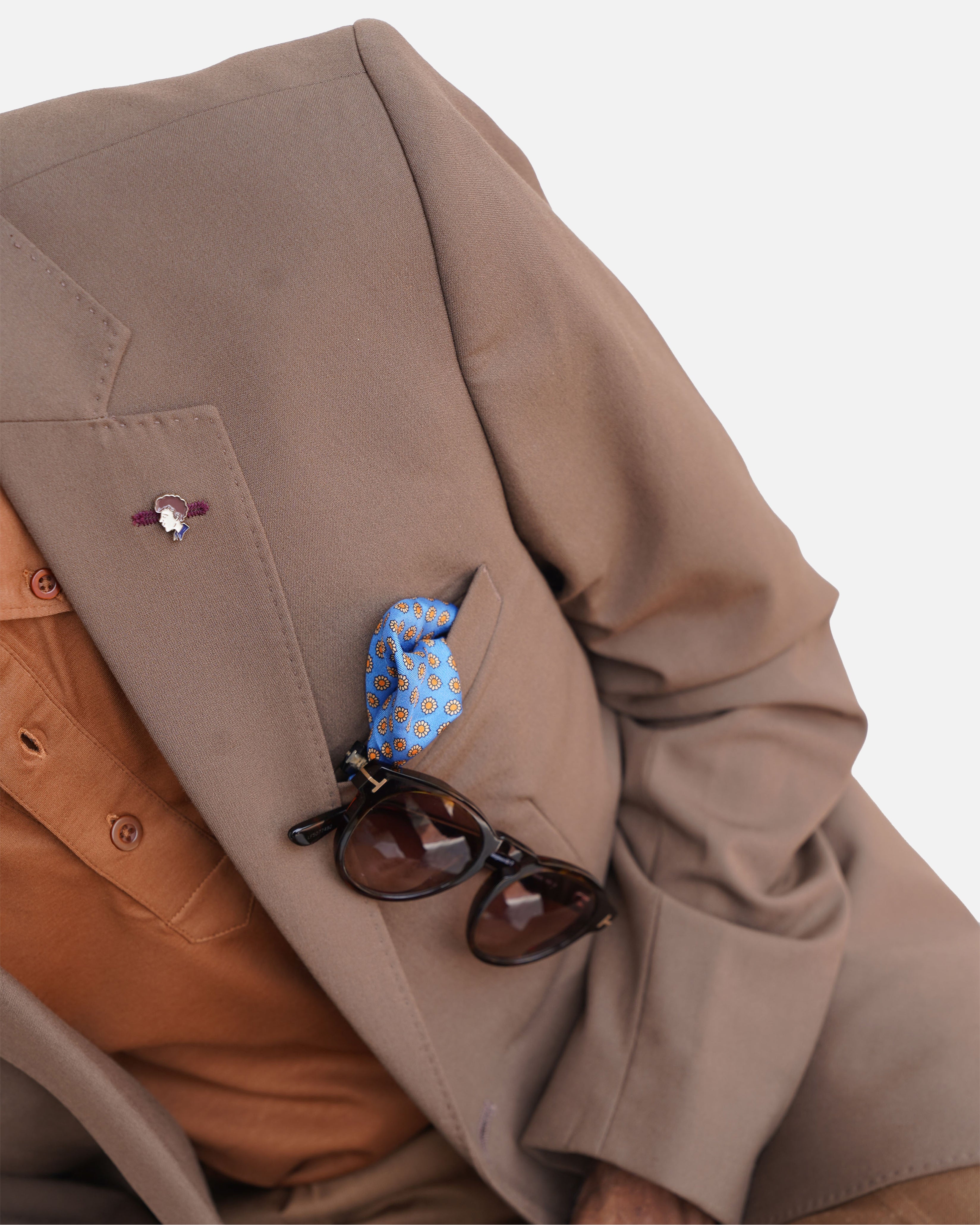 Bare Brown Solid Woven Blazer- Brown