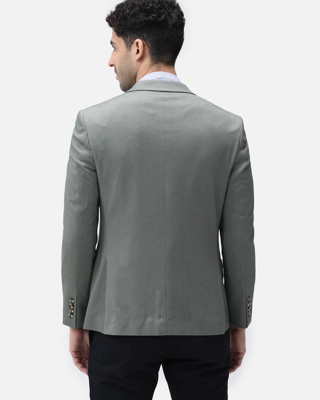 Bare Brown Knit Blazer - Green