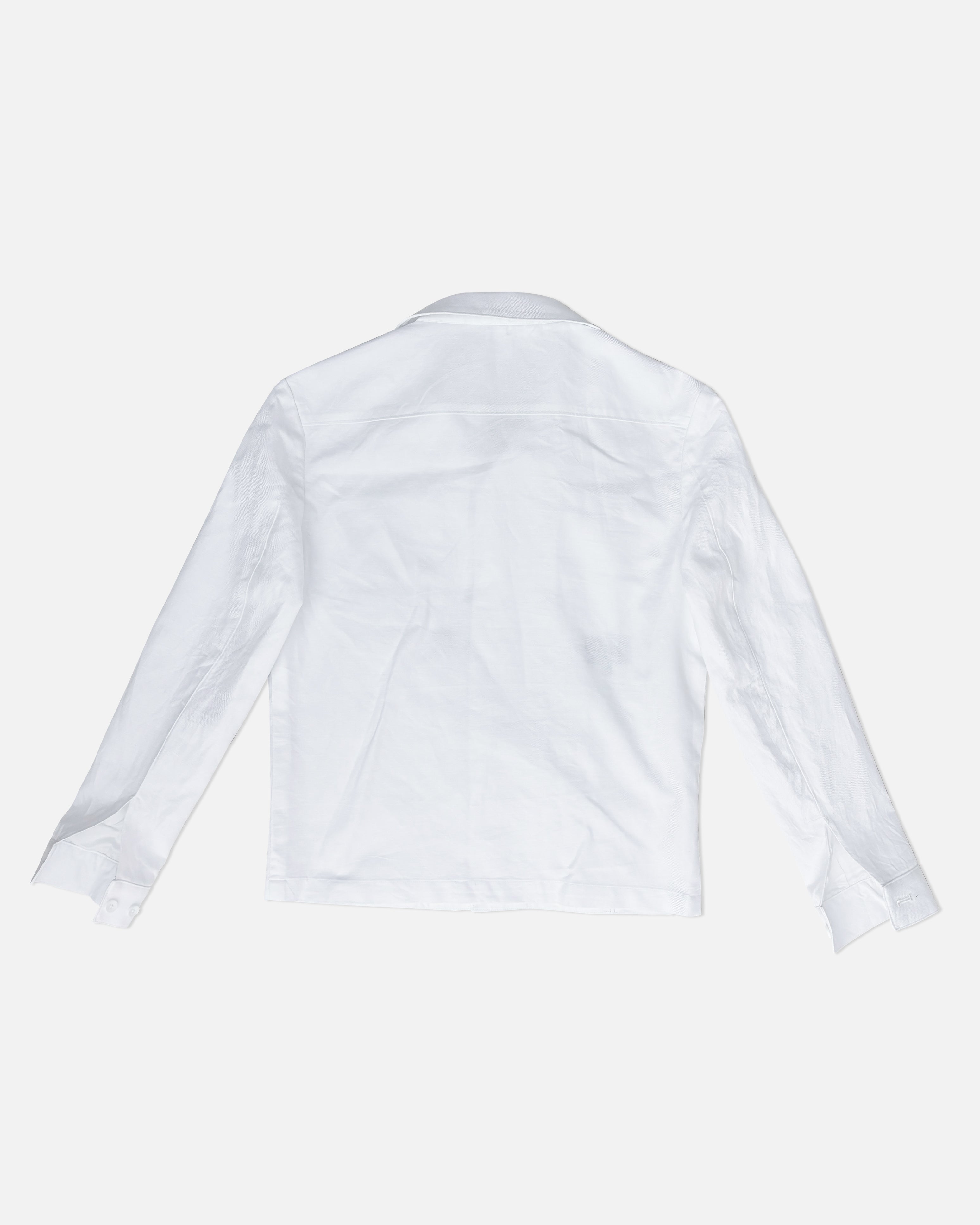 Bare Brown Linen Shacket - White
