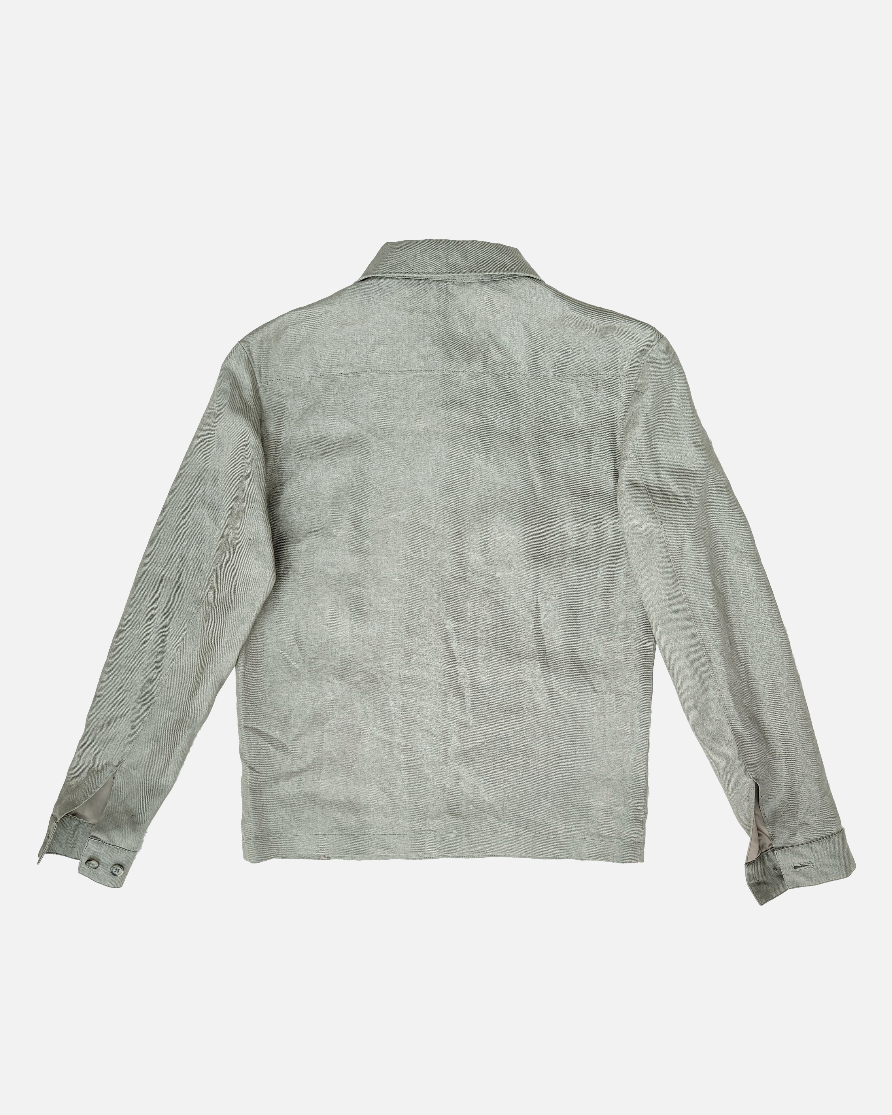 Bare Brown Linen Shacket - Olive
