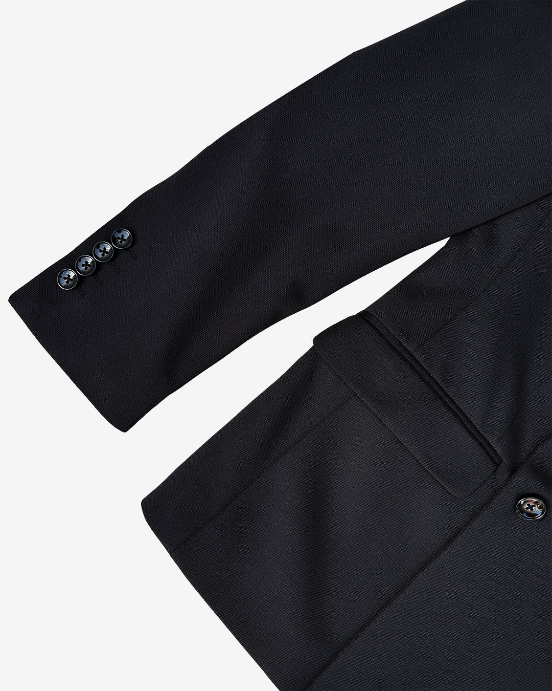 Bare Brown Double Breasted Knit Blazer - Black