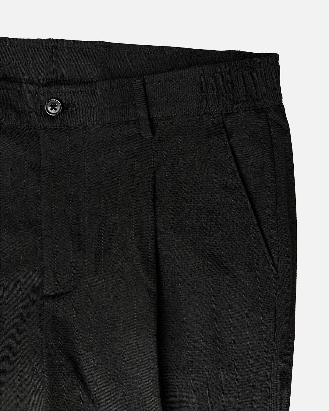 Bare Brown Relax Fit Trouser with side Elastic - Black