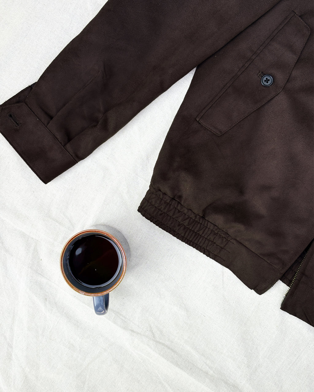 Bare Brown Bomber Jacket with 2 way Zipper - Brown