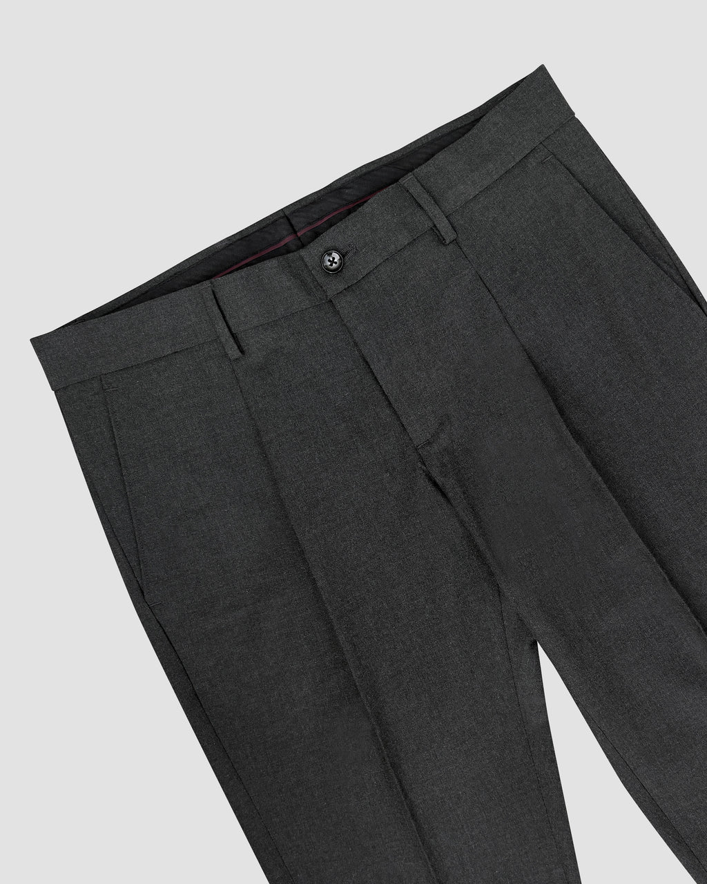 Bare Brown Slim Fit Trouser - Dark Grey
