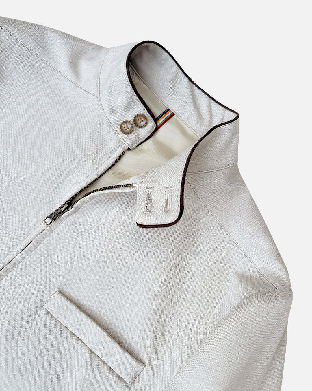 Bare Brown Slim Fit Jacket with Suede Detailing & Elbow Patch - Beige
