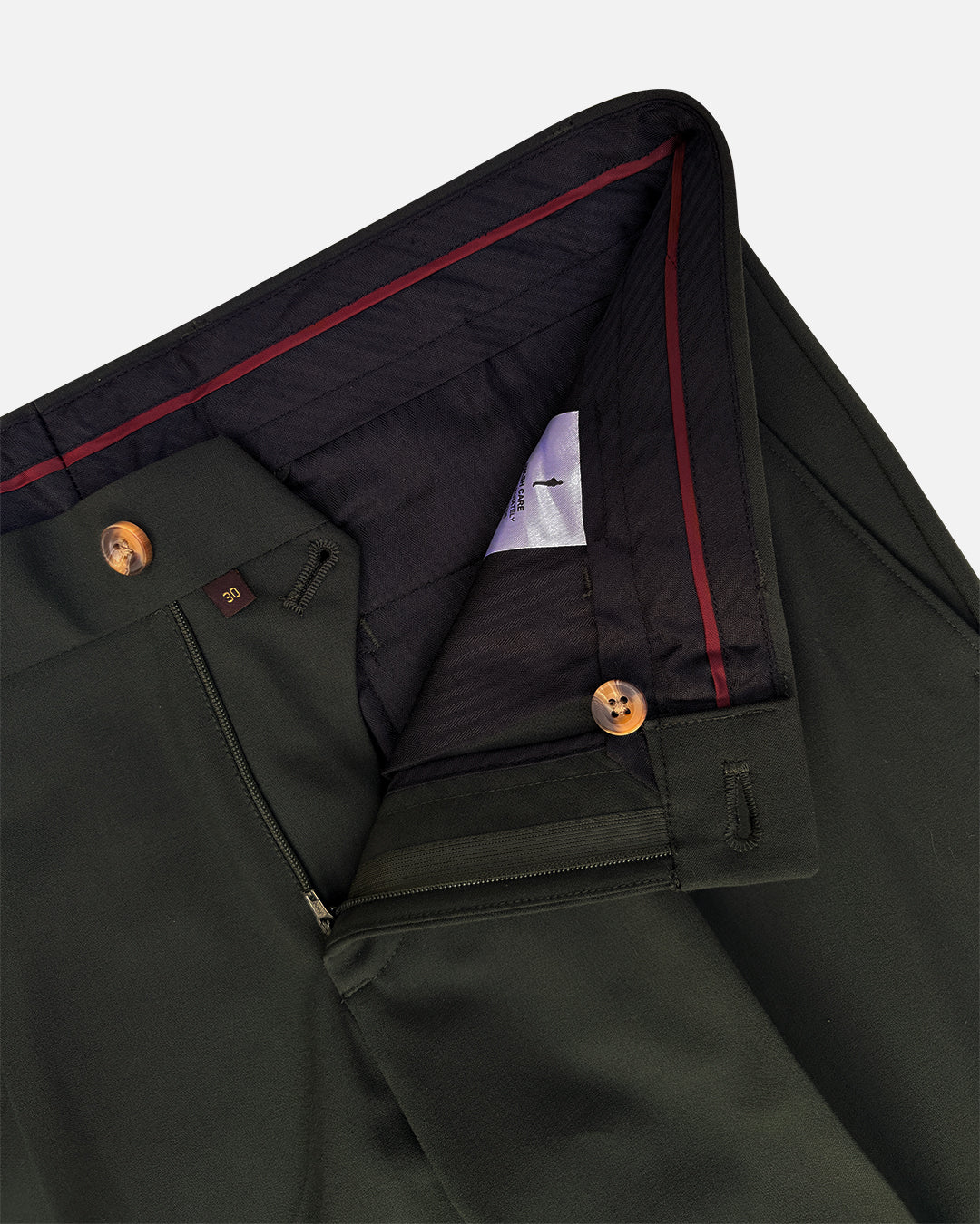 Bare Brown Slim Fit Trouser - Forest Green