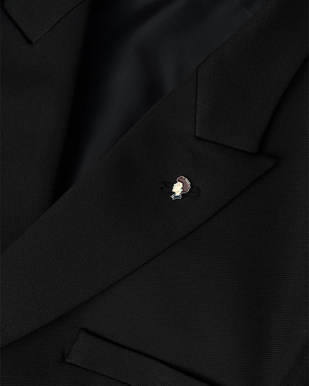 Bare Brown Double Breasted Knit Blazer - Black