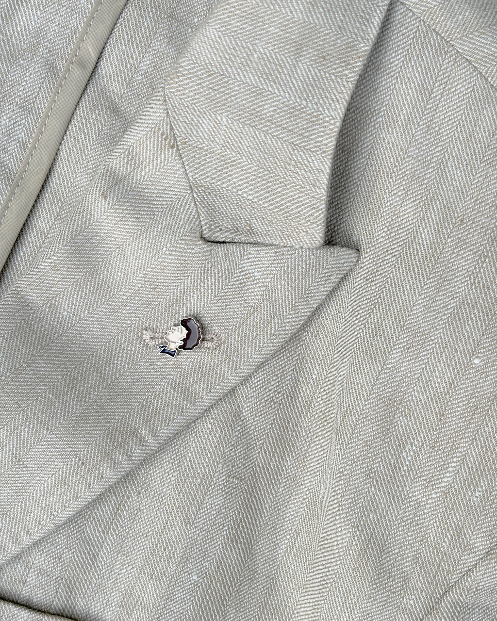 Bare Brown Linen Blazer - Beige