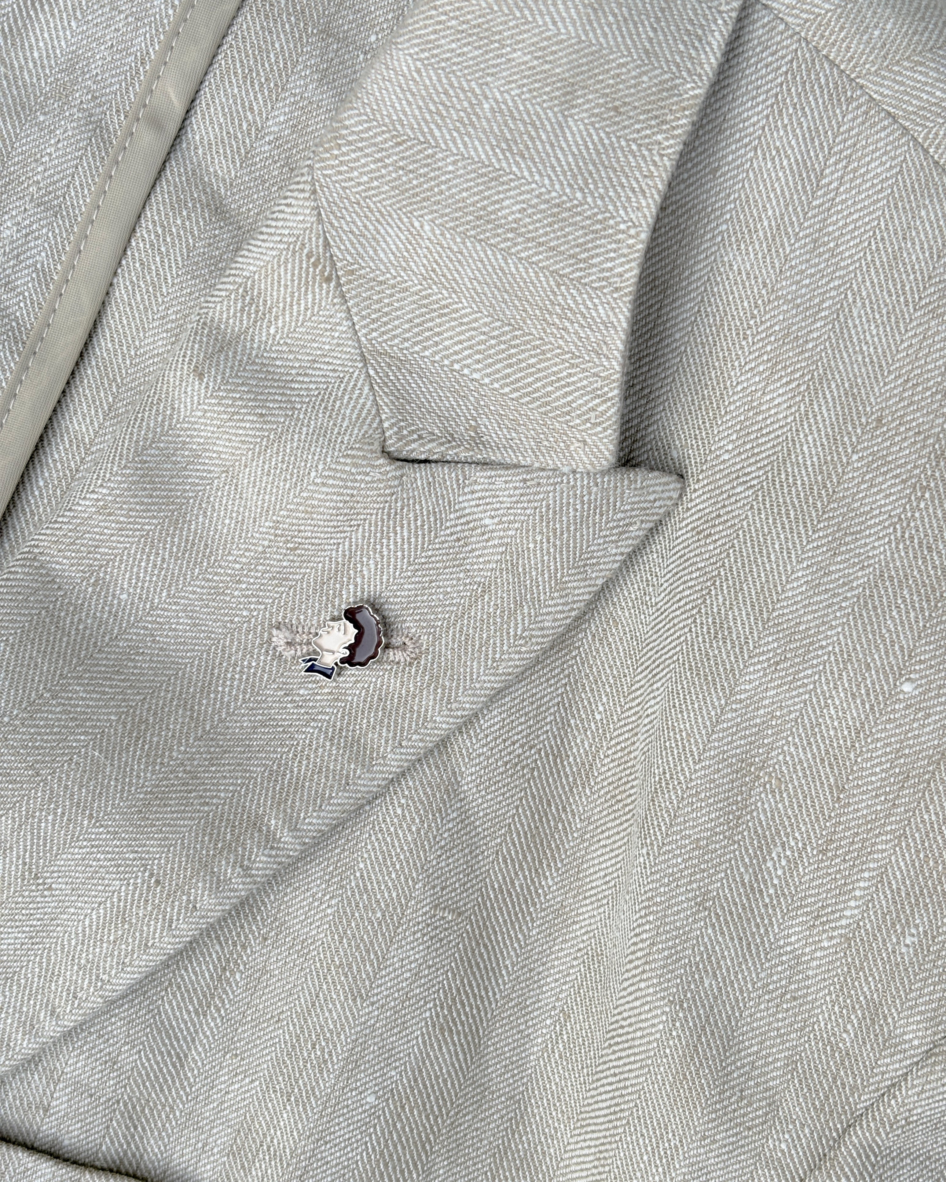 Bare Brown Linen Blazer - Beige