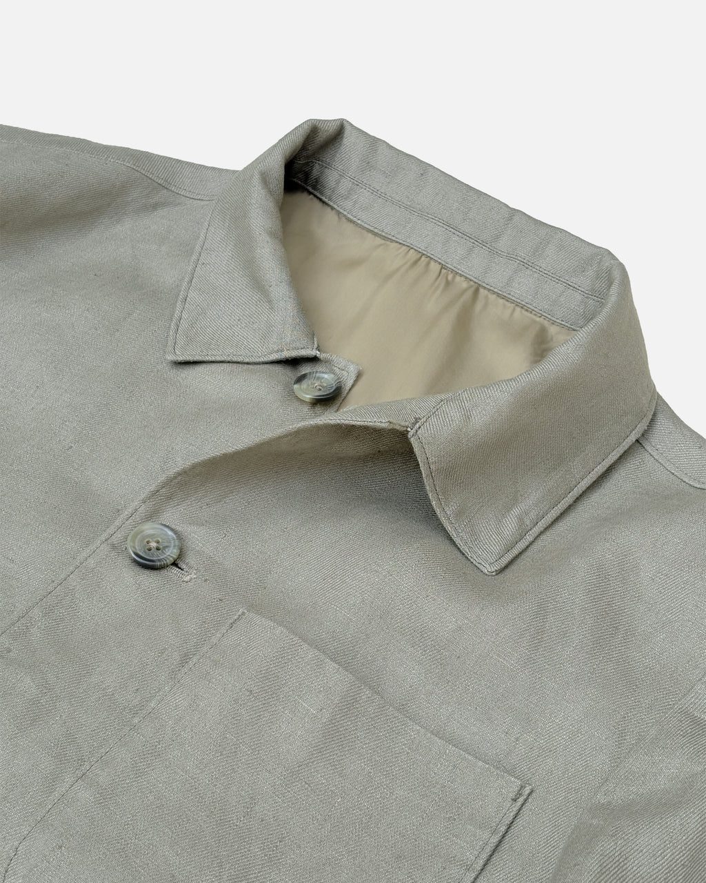 Bare Brown Linen Shacket - Olive