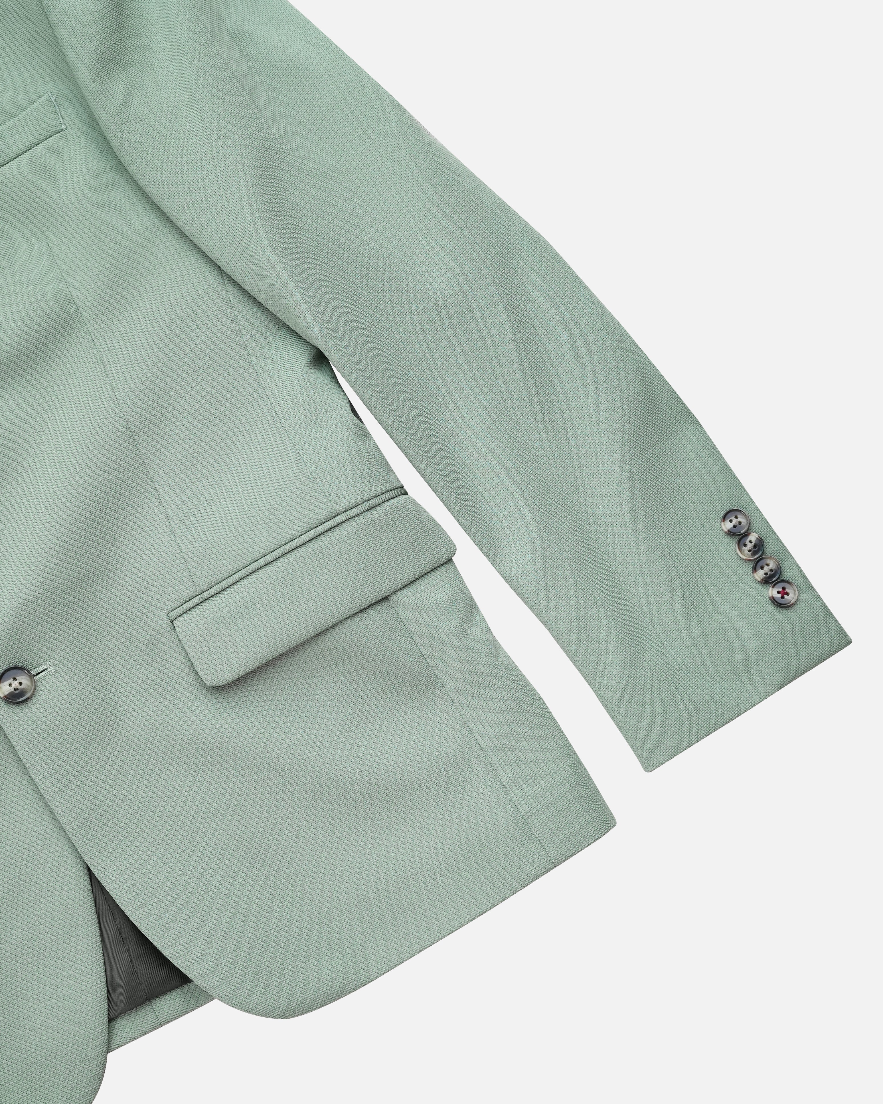 BARE BROWN KNIT BLAZER - SAGE