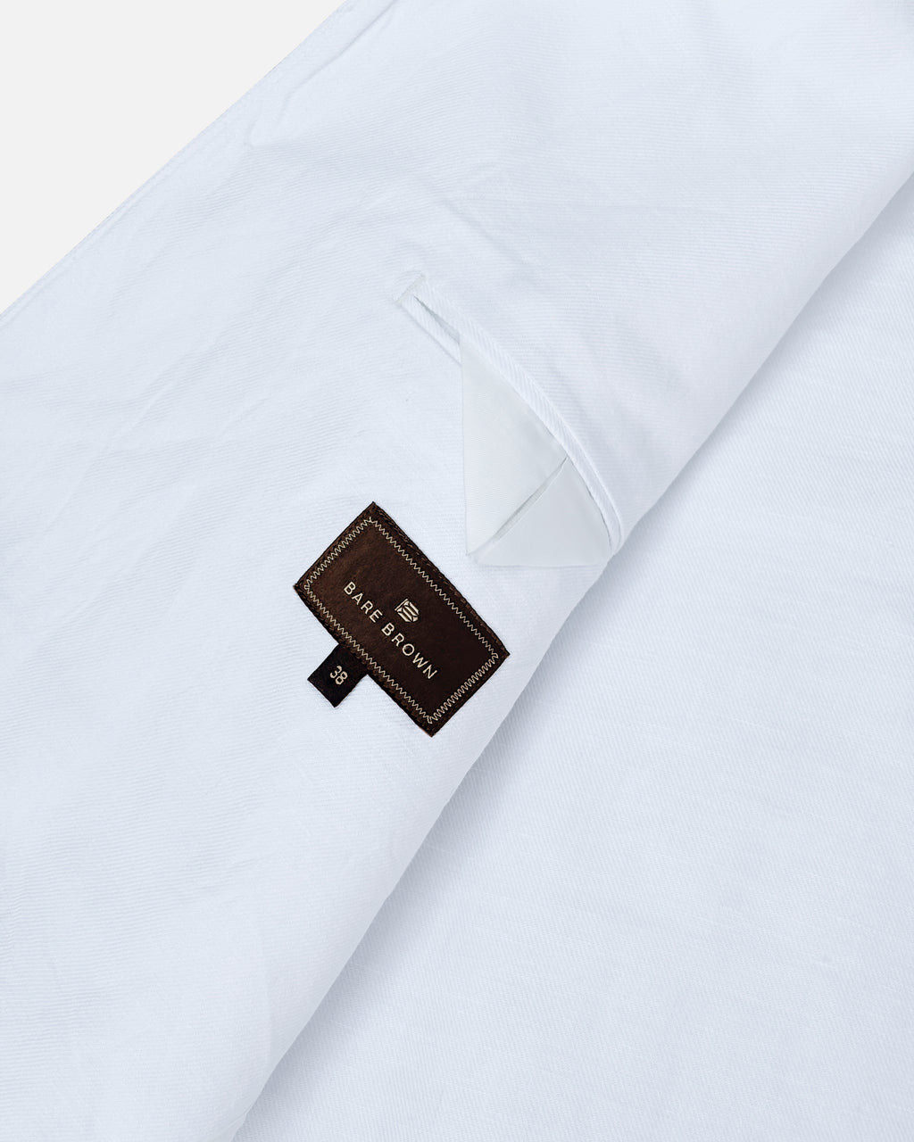 Bare Brown Linen Shacket - White