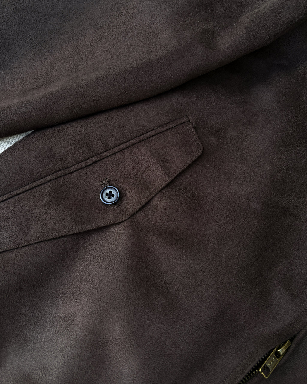 Bare Brown Bomber Jacket with 2 way Zipper - Brown