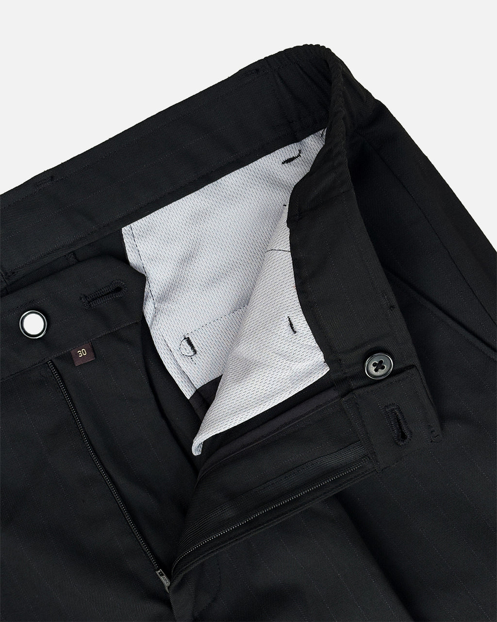 Bare Brown Relax Fit Trouser with side Elastic - Black