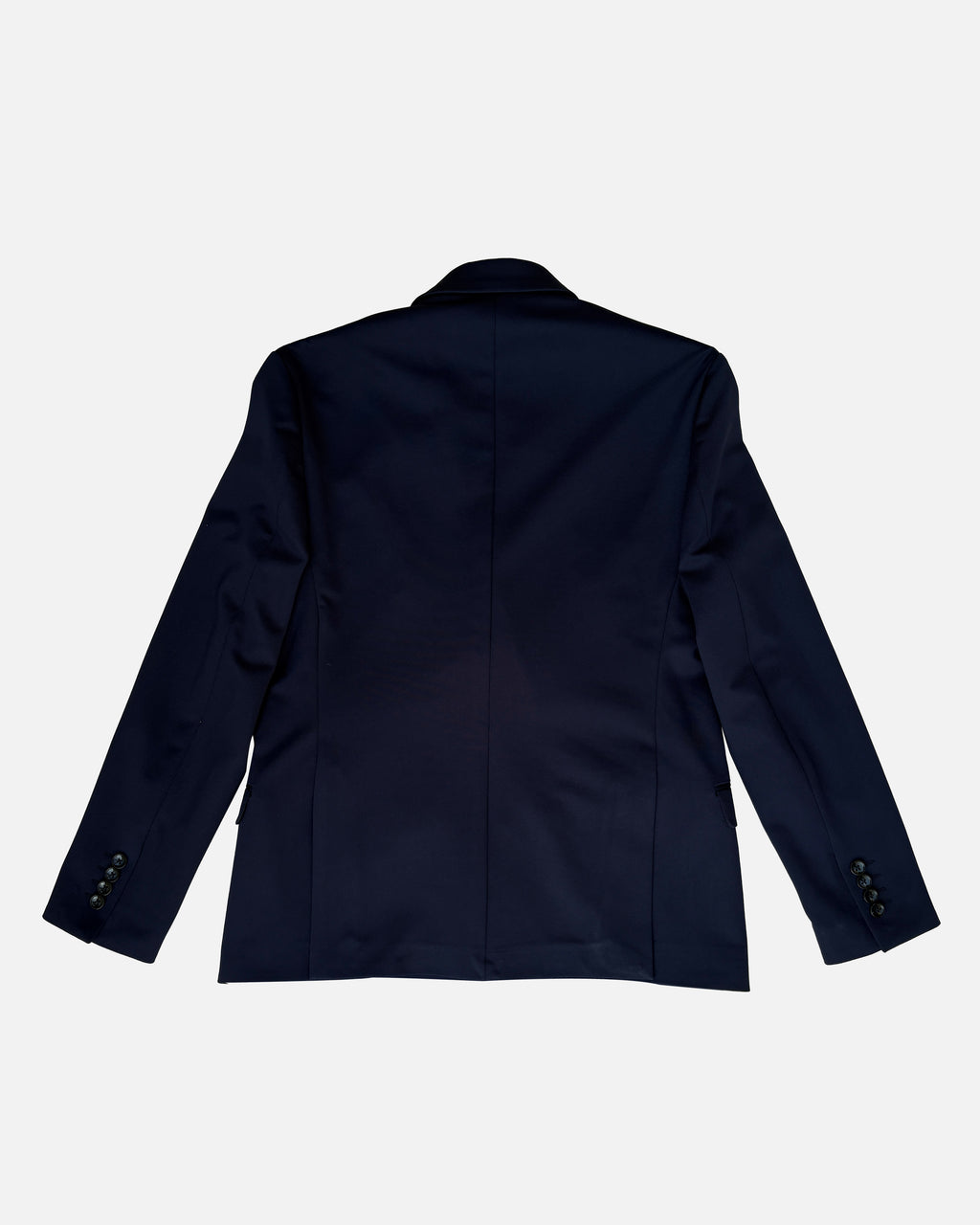 Bare Brown Double Breasted Knit Blazer - Navy