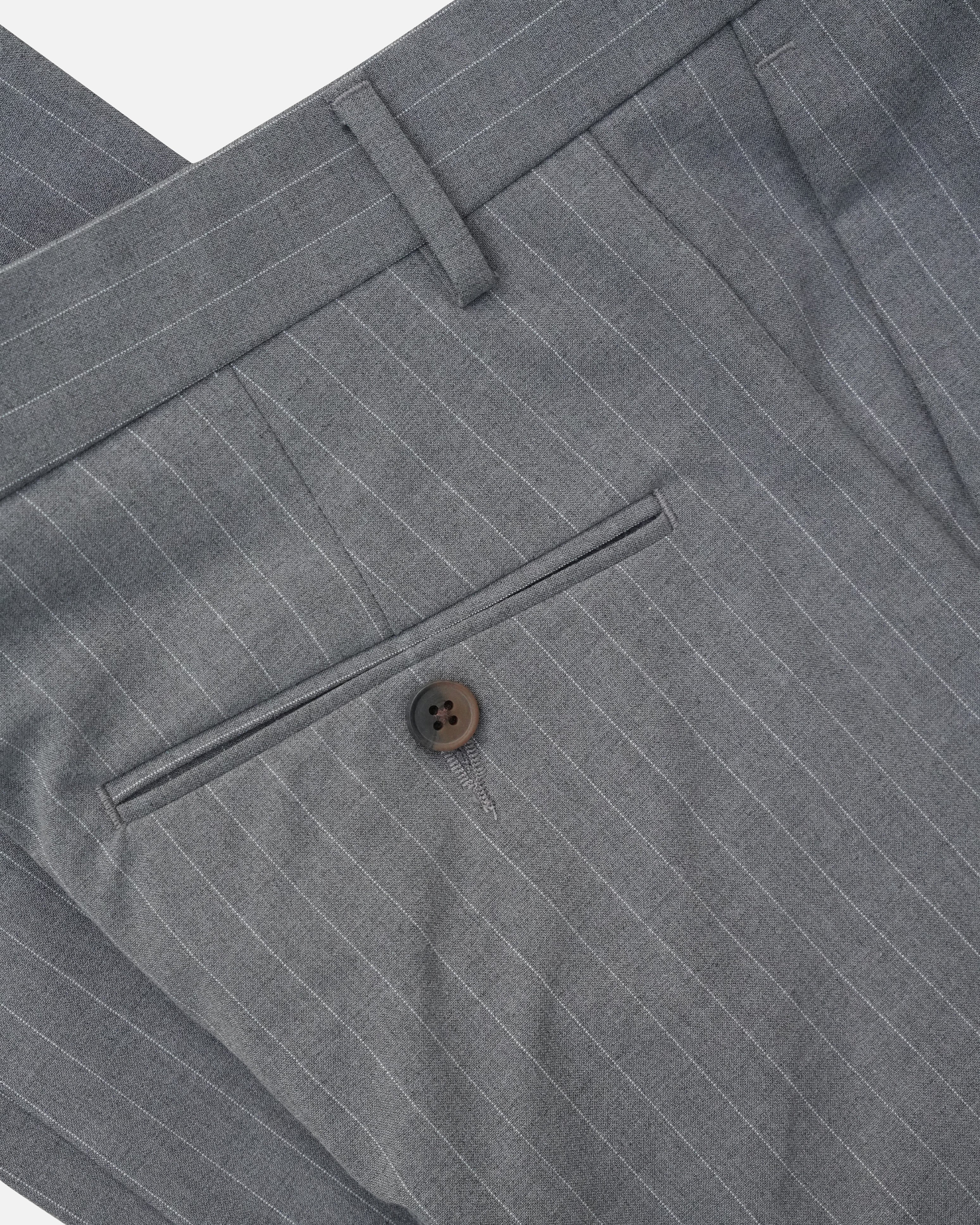 Bare Brown Relax Fit  Stripe Trouser - Grey