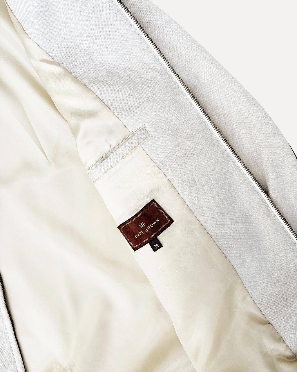 Bare Brown Slim Fit Jacket with Suede Detailing & Elbow Patch - Beige