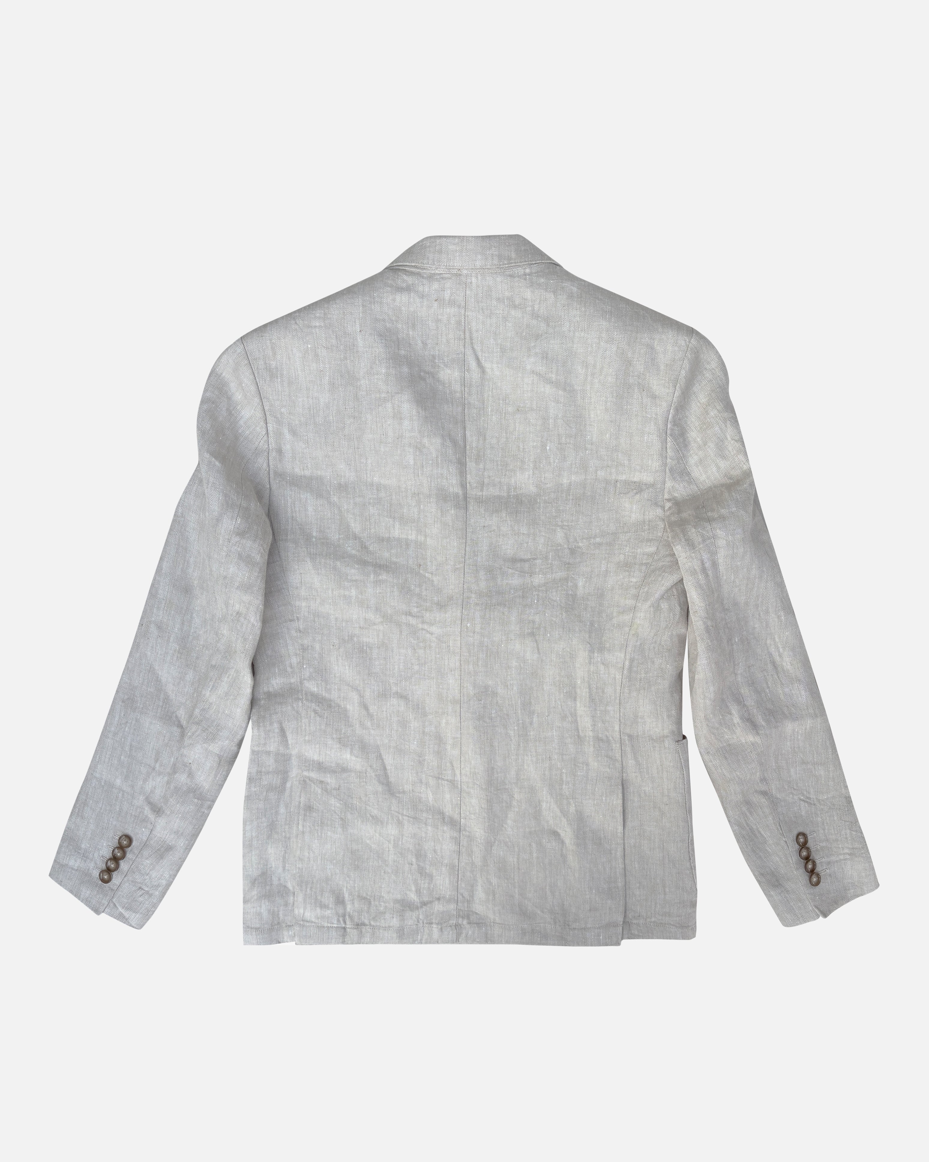 Bare Brown Linen Blazer - Beige