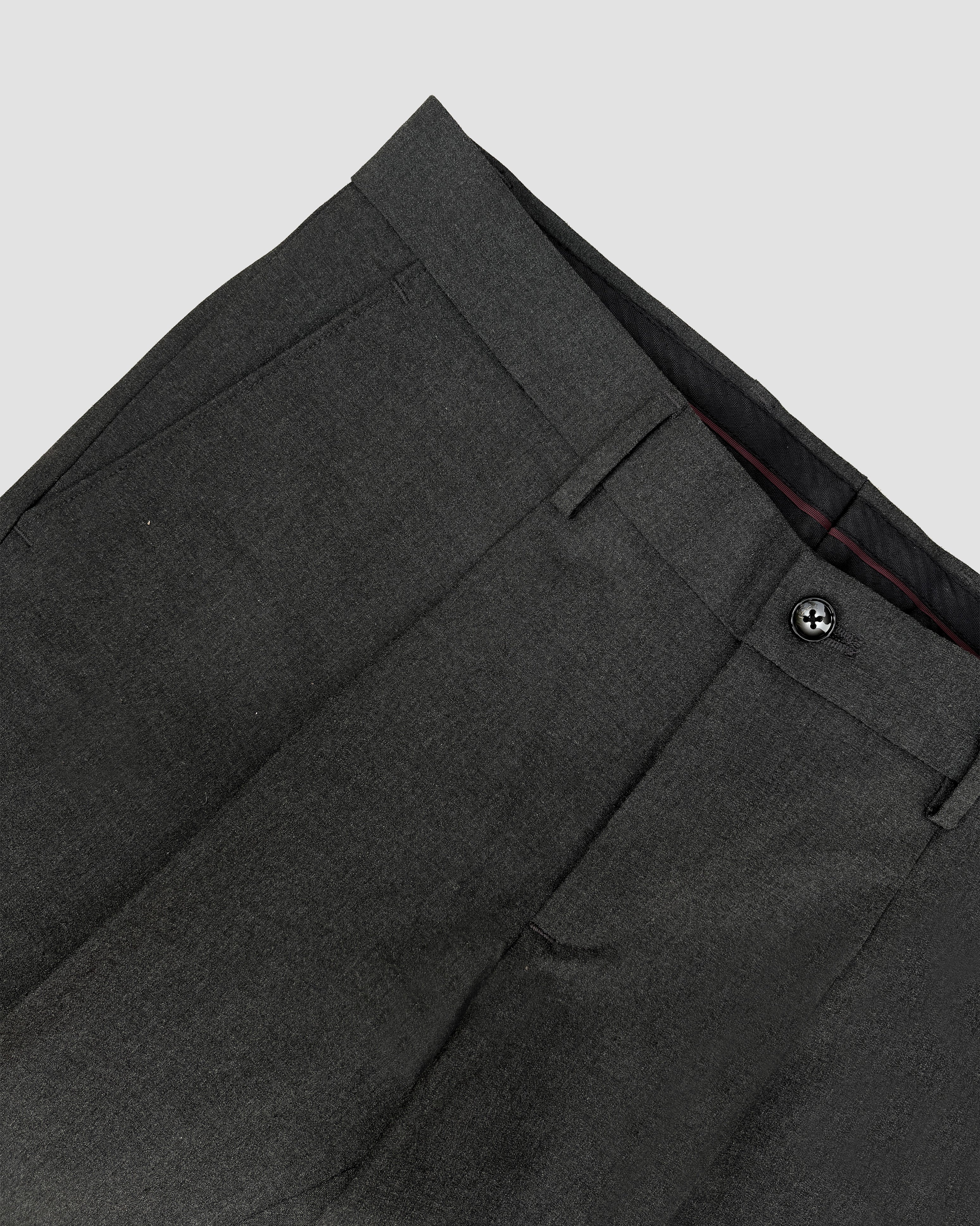 Bare Brown Slim Fit Trouser - Dark Grey